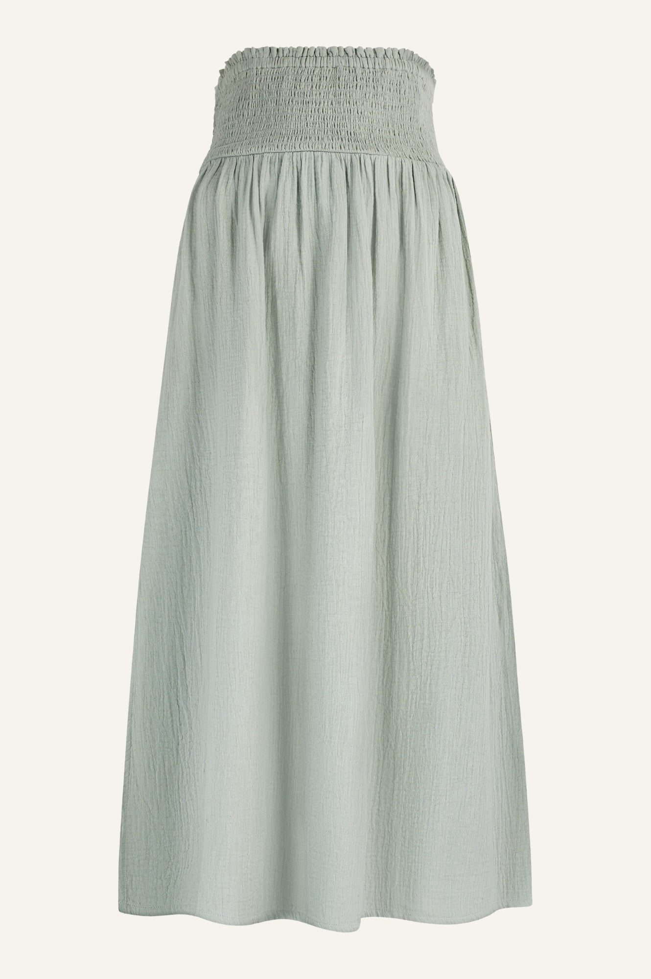 Brady Cheesecloth Skirt for Women - Light Khaki Color | Bohemian Summer Dress for Beach, Vacation & Casual Outings