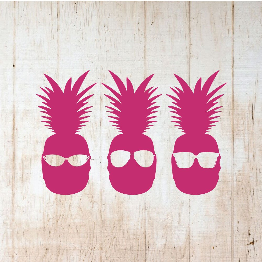 Stylish Pineapple Wall Decor with Sunglasses - Hawaiian Tropical Themed Art for Teen Bedroom & Dorm Room - Fun Summer Beach Party Decorations