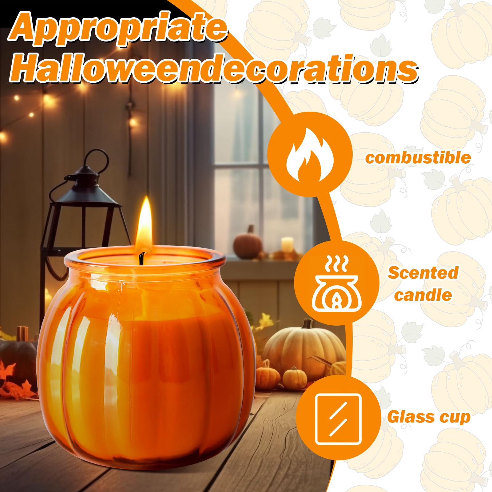 12-Pack Pumpkin Scented Soy Candles for Thanksgiving & Christmas - Long-Lasting Natural Wax Candles, Fall Home Decor, Wedding & Baby Shower Party Favors - Perfect for Cozy Evenings, Holiday Gatherings & Festive Celebrations