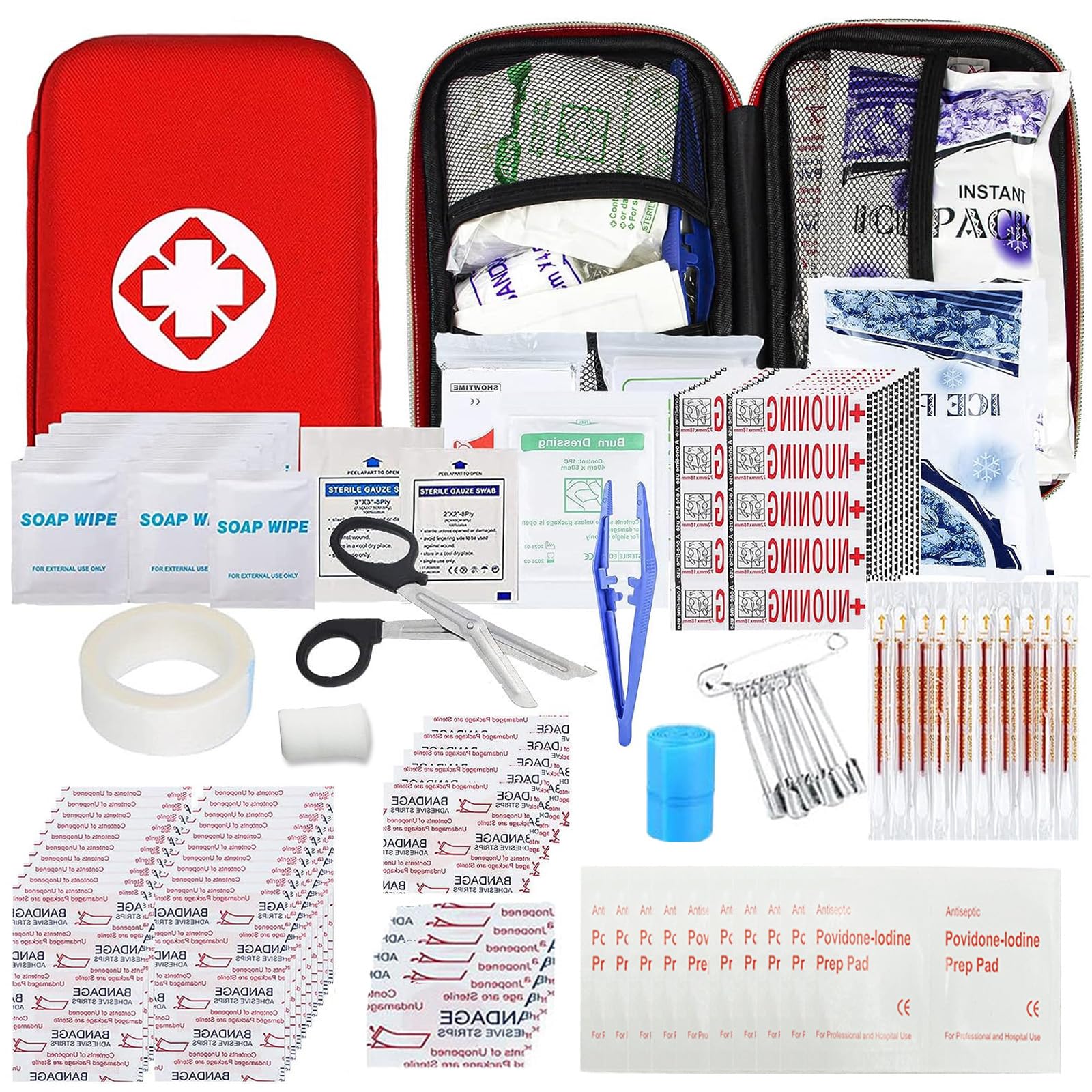 275-Piece Car First Aid Kit - Compact Survival Gear for Travel, Home, Camping & Hiking - Tactical Emergency Kit for Sports, Office, Boat & Outdoor Adventures - Essential Safety Supplies for Accidents & Urgent Situations