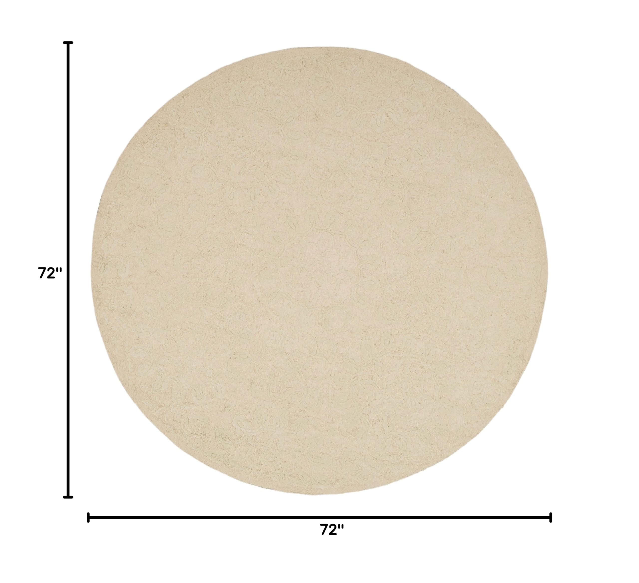 SAFAVIEH Martha Stewart Collection 6-Foot Round Stucco MSR1462C Handmade Terraza Cotton Area Rug - Perfect for Living Room, Bedroom or Dining Room Decor