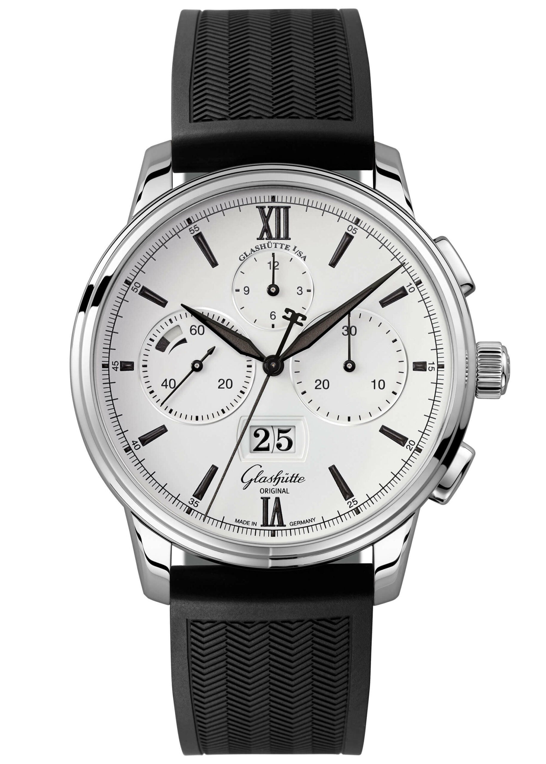 Glashutte Original Senator Chronograph Panorama Date Men's Watch - Stainless Steel Luxury Timepiece for Business, Formal Events & Collectors