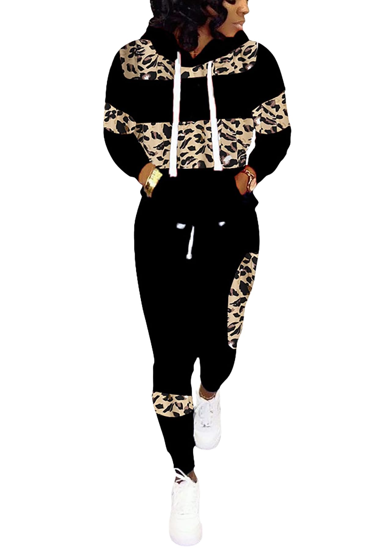 Lucuna Women's 2-Piece Sweatsuit Set - Soft Pullover Hoodie & Jogger Sweatpants for Fall | Cozy Lounge Wear & Jogging Outfit for Women | Perfect for Yoga, Running Errands & Casual Wear