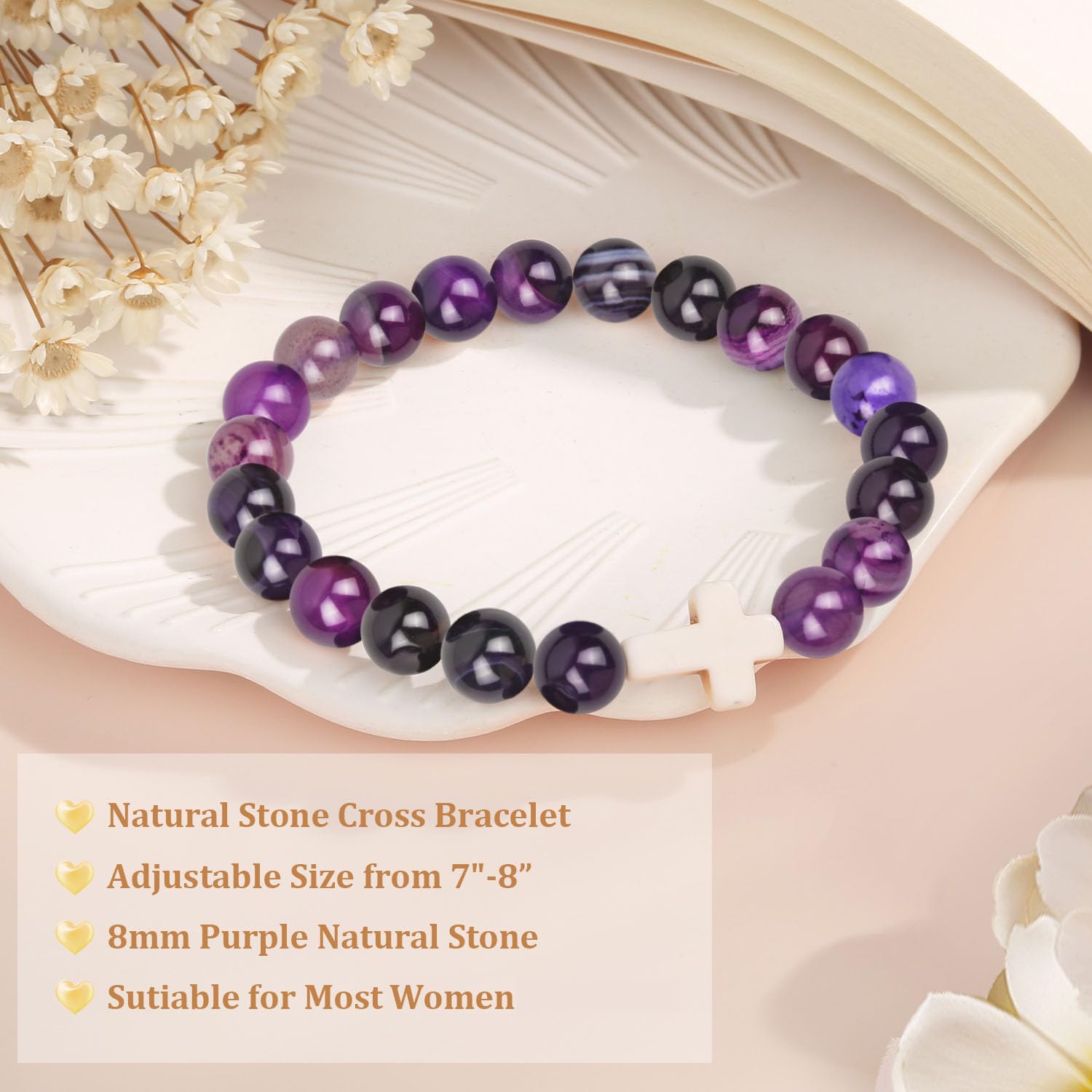 Christian Easter Gifts for Women - Religious Cross Bracelet for Mom, Daughter, Sister, Grandma - Inspirational Jesus Jewelry | Perfect for Easter Basket Stuffers, Birthday & Faith-Based Occasions | Wear to Church, Bible Study & Daily Inspiration