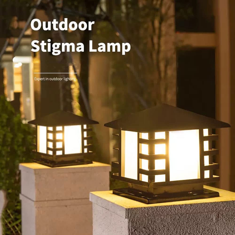 Waterproof Aluminium Glass Column Lights for Outdoor Garden Gate Decor