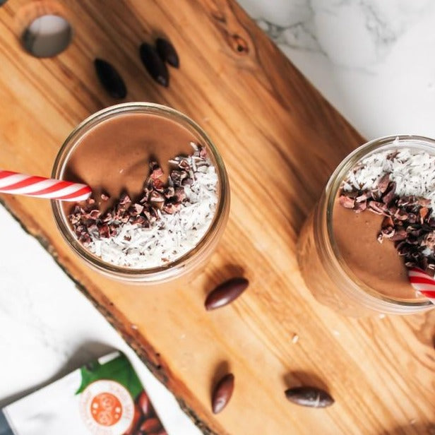 Nut-Free Chocolate Smoothie Mix - Healthy Vegan Protein Shake for Weight Loss & Energy Boost - Perfect for Breakfast, Post-Workout & On-the-Go Nutrition