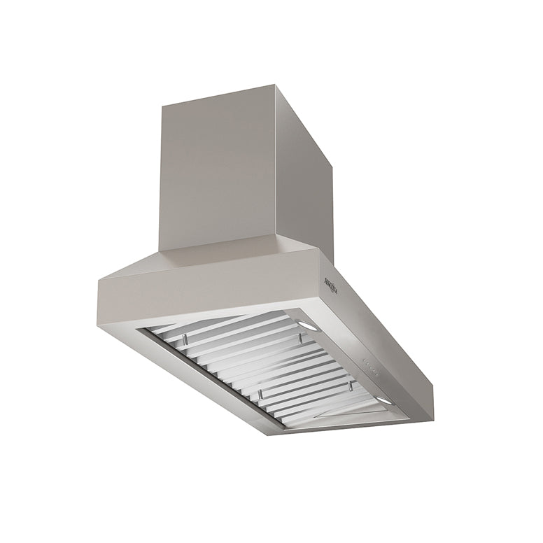 Pro Series 36-Inch Pyramid Range Hood with Hidden Controls - Stainless Steel Kitchen Vent Hood for Modern Home Cooking