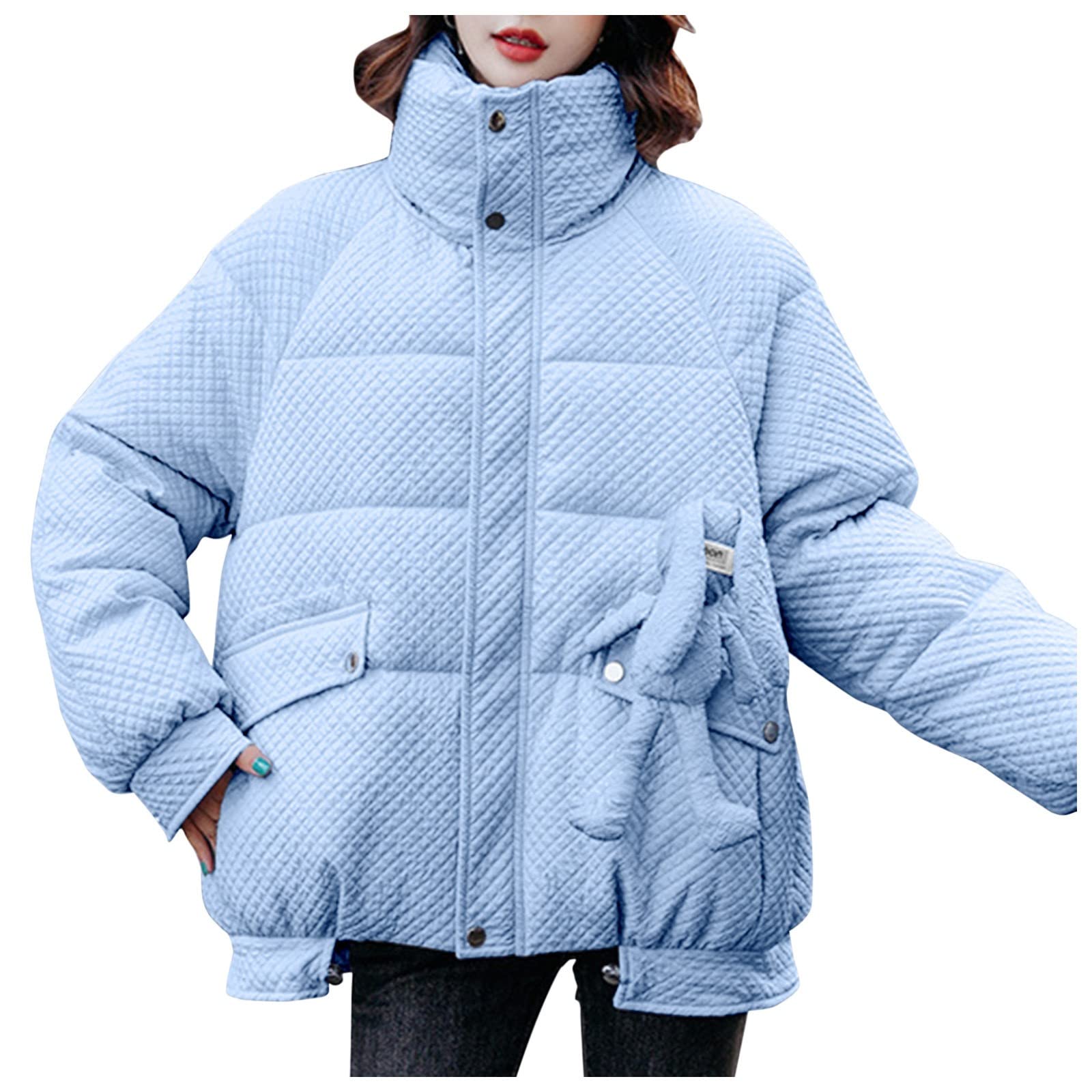 Women's Spring Fall Jacket - Fashion Long Warm Hooded Coat with Pockets, Suede Trim & Cotton Padding | Perfect for Outdoor Activities, Travel & Casual Wear