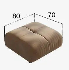 Premium Leather Pouf Ottoman - Modern Footrest & Extra Seating for Living Room, Bedroom, or Nursery - Soft & Durable Home Decor Accent