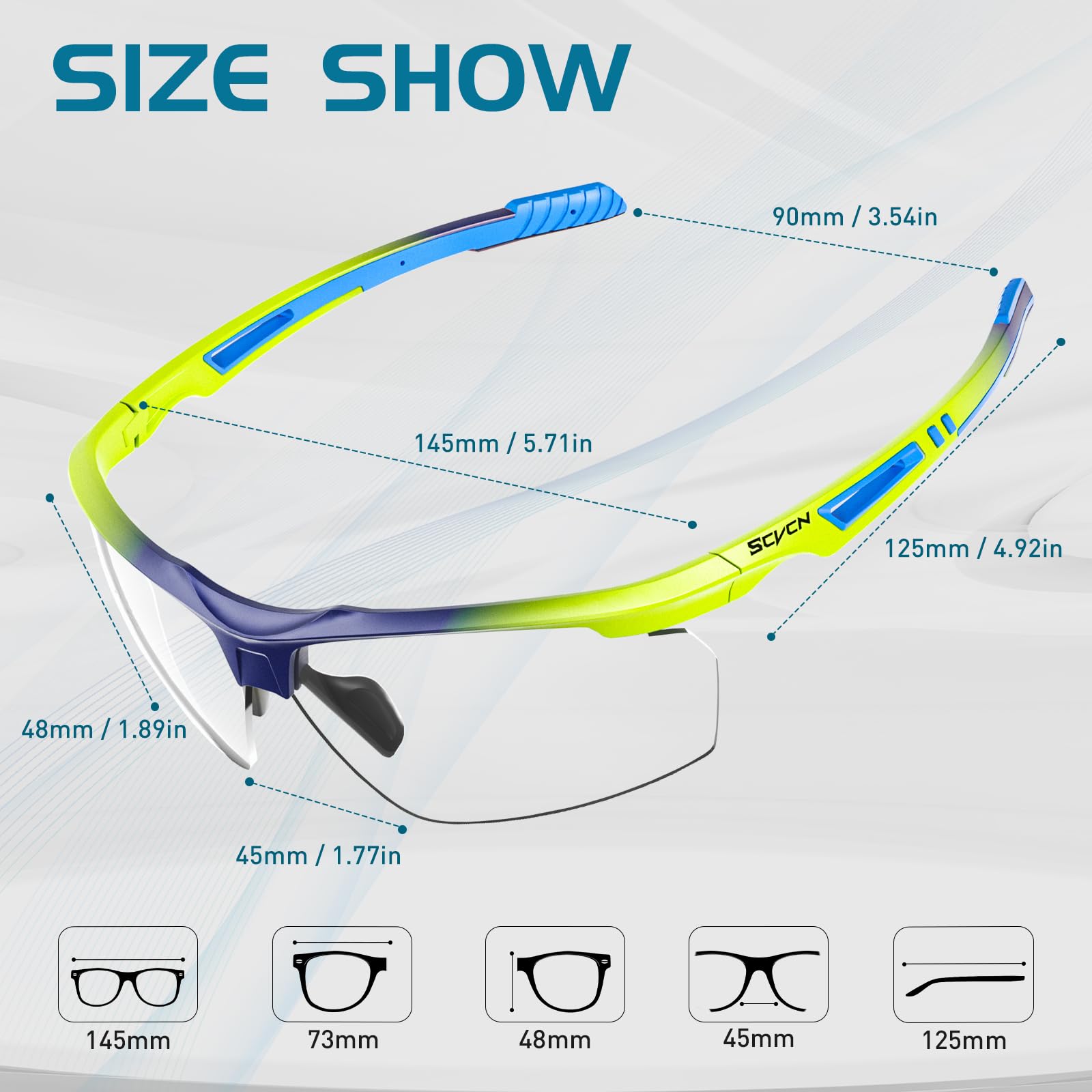 Photochromic Sunglasses for Men & Women - UV 400 Protection Polarized Lenses for Sports, Fishing & Outdoor Activities - Light Adaptive Eyewear for Driving, Cycling & Hiking