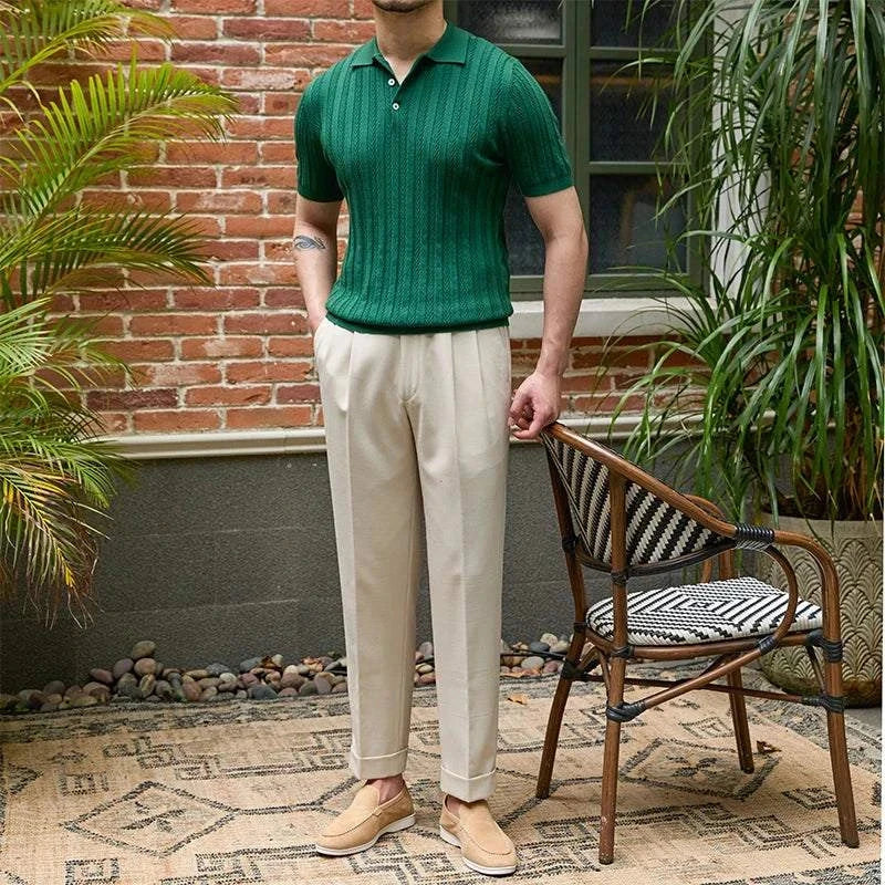 Spring Gentleman English T-Shirt - Stylish Casual Wear for Men | Perfect for Office, Outings & Everyday Comfort