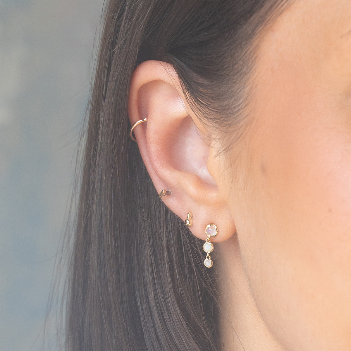 Solid Gold Diamond Dawn Ball Studs - 14K Yellow Gold Earrings for Women, Minimalist Stud Earrings for Everyday Wear | Perfect for Work, Parties & Special Occasions