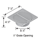 8 Inch Square Grate Black - Heavy Duty NDS 881 Drain Cover for Yard, Patio & Landscape Drainage Solutions