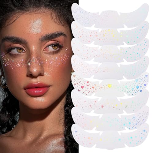 8Pcs Holographic Multicolor