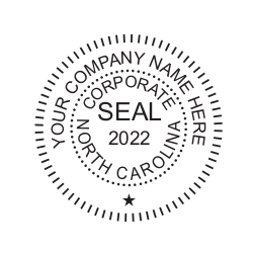 Premium North Carolina Corporate Seal Desk Model - 1-5/8