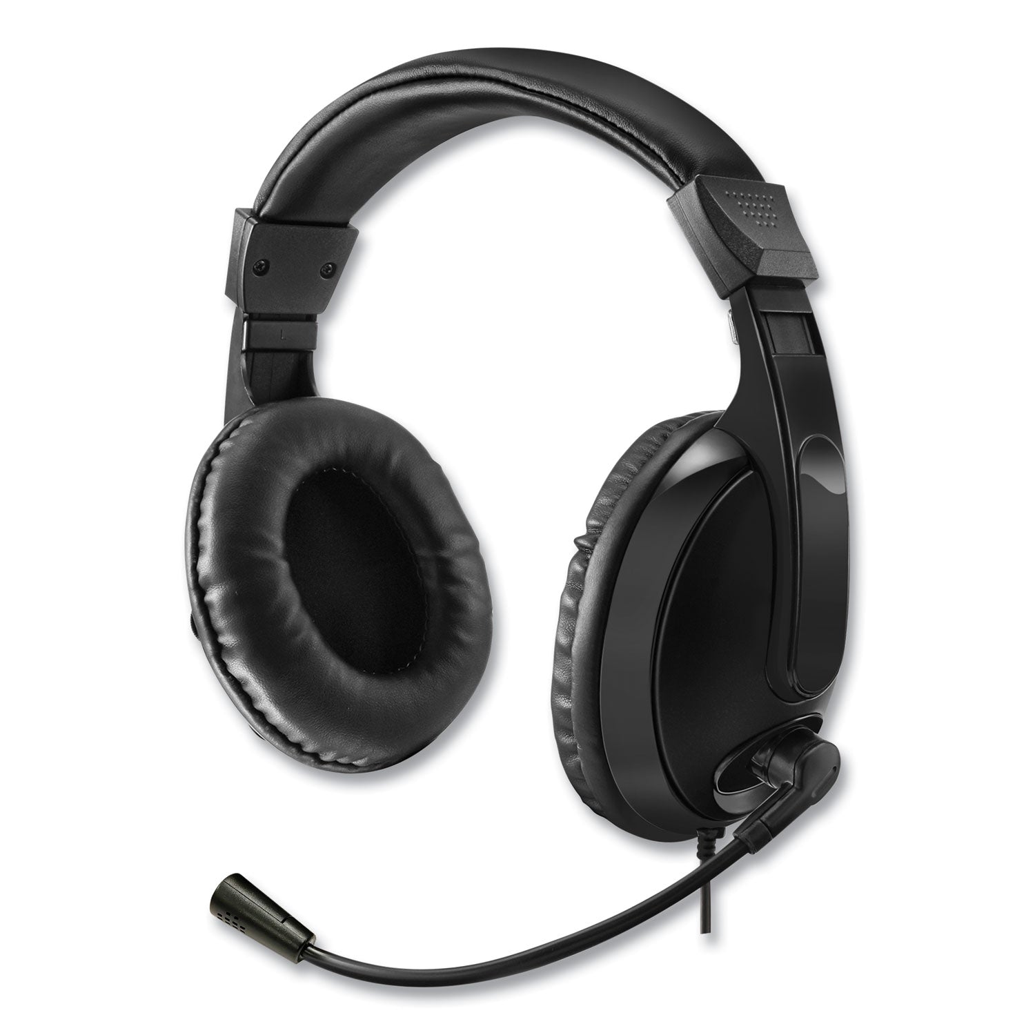 Adesso Xtream H5 Binaural Over-Ear Headphones with Noise Cancelling Mic - Comfortable Gaming Headset for PC, PS5, Xbox - Perfect for Online Meetings, Streaming & Music (Black)