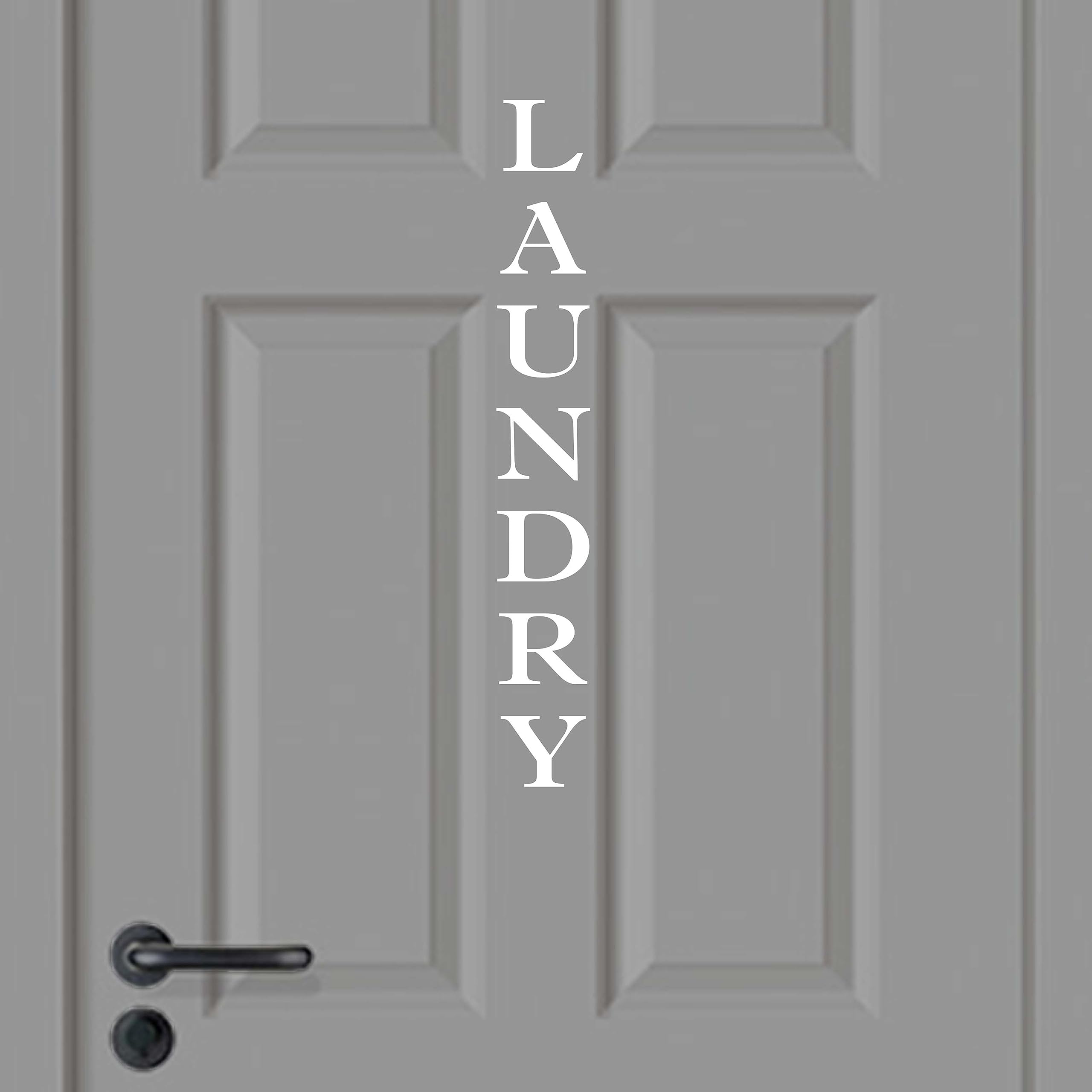 Laundry Room Wall Decal Sticker - Wash & Fold Door Decor Vinyl Art - Made in USA - White - Perfect for Laundry Room, Bathroom & Home Organization Decor