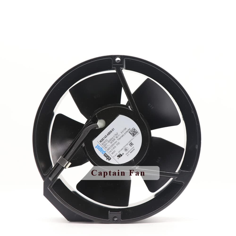 EBM Papst W2E143-AB09-01 230V AC Axial Fan 24W/30W for UPS Systems & Chassis Cabinets - Reliable Cooling Solution for Server Racks & Electronic Enclosures
