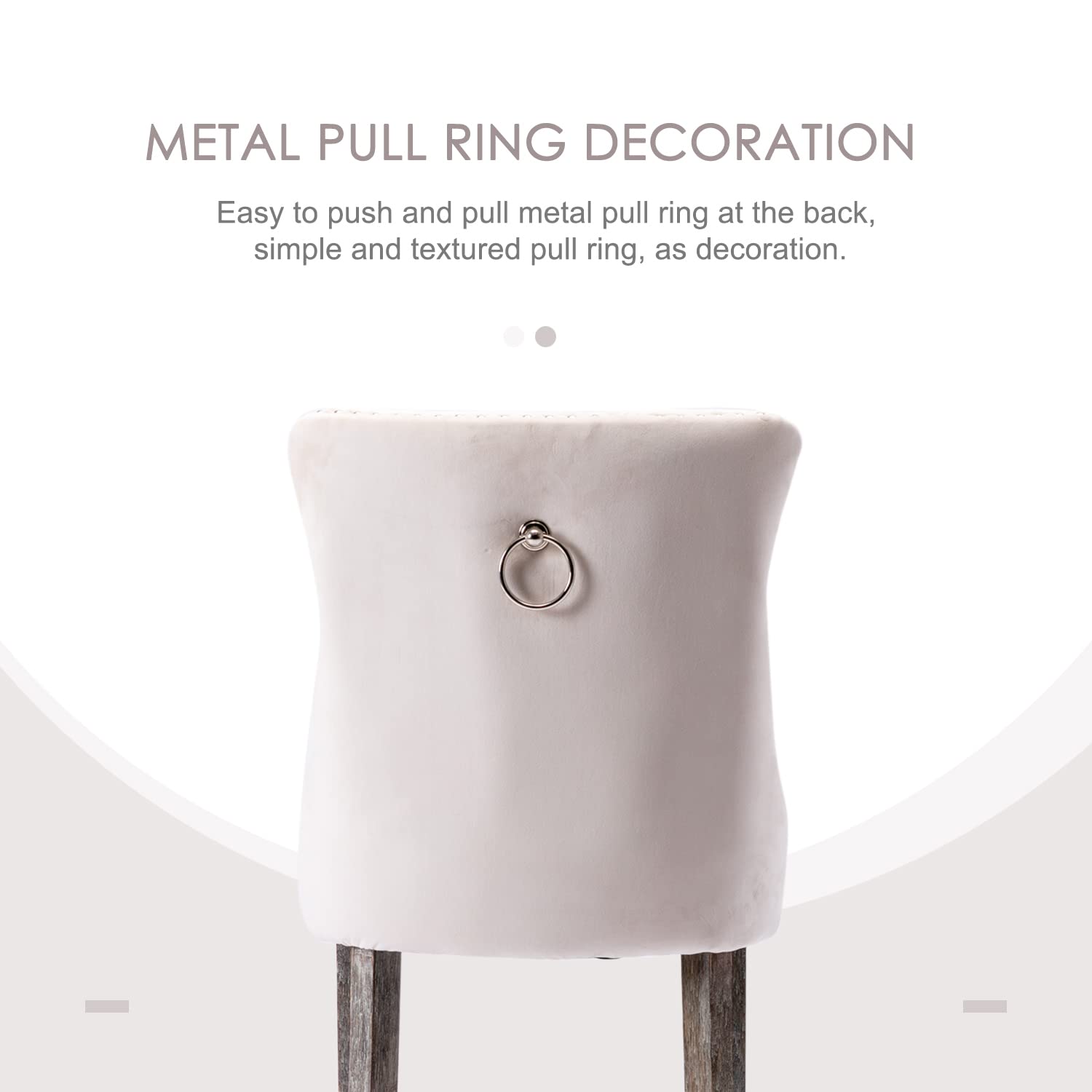 Kiztir Velvet Bar Stools Set of 2 - 27