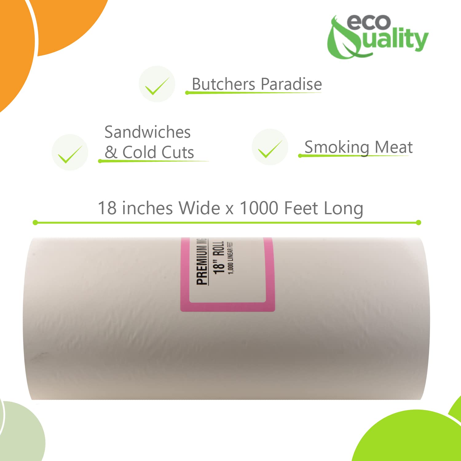 Premium White Butcher Paper Roll 18