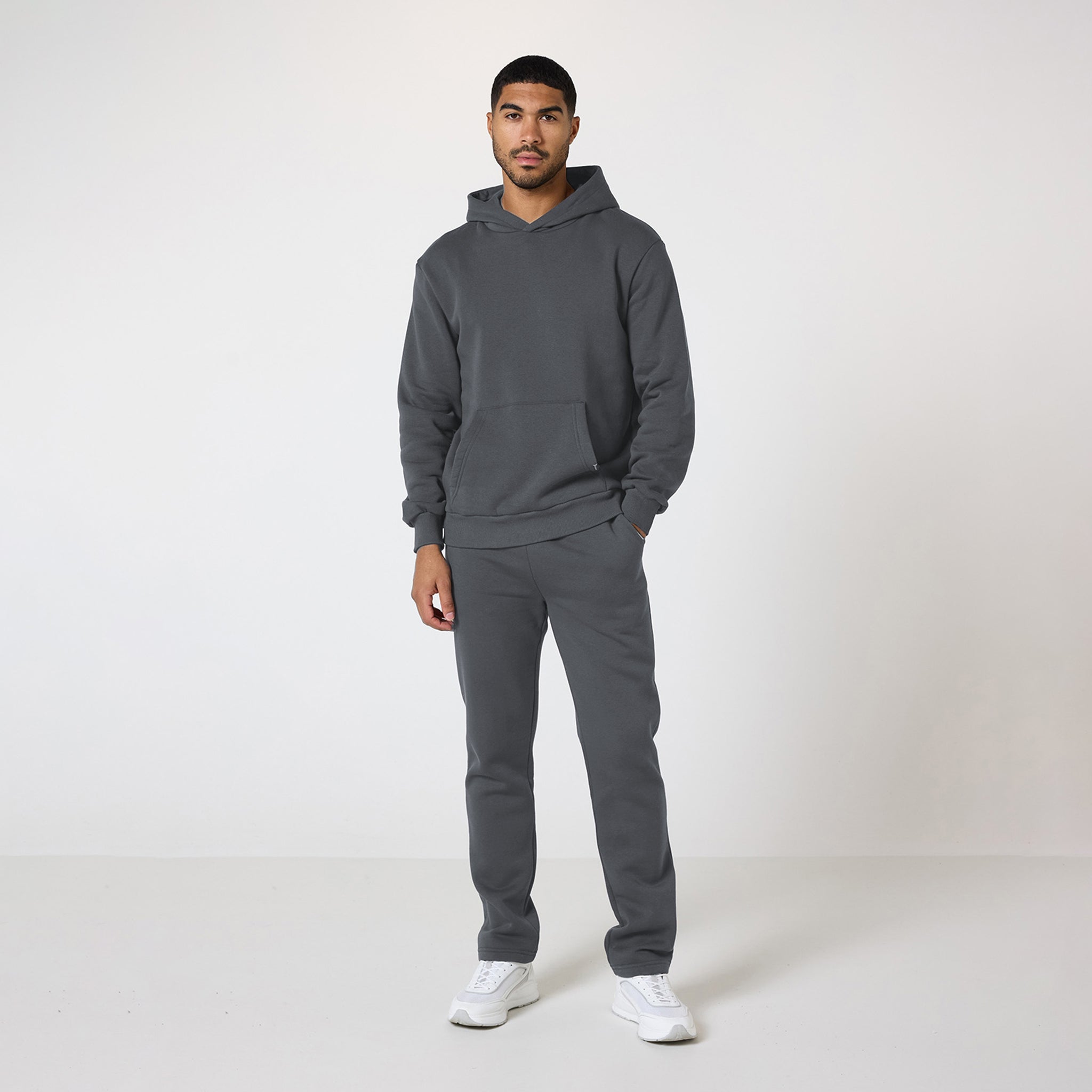 Relaxed Fit Open Hem Tracksuit for Women & Men | Comfortable Graphite Jogging Suit | Perfect for Gym, Yoga, Running & Casual Wear