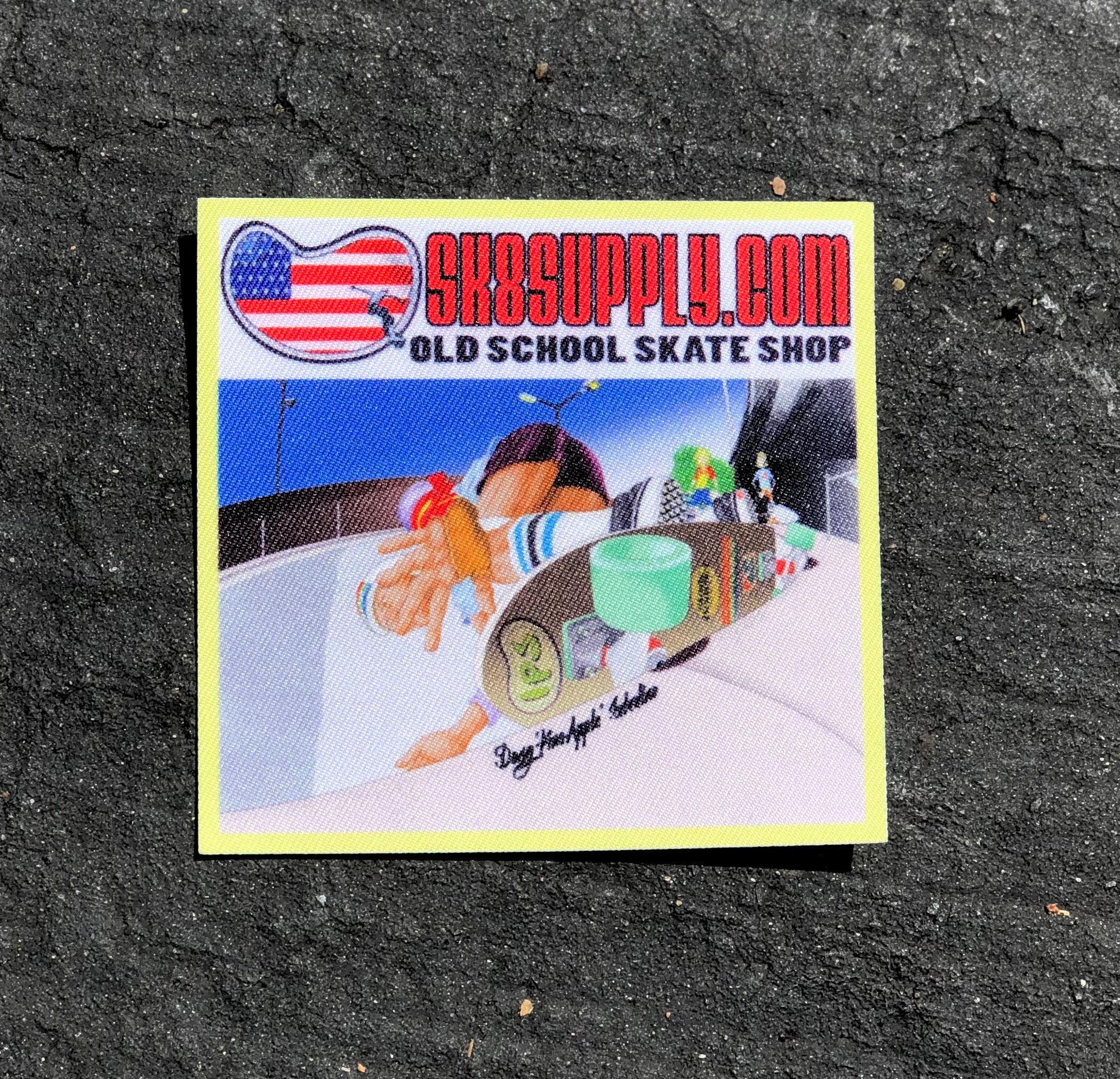 SK8supply OASIS Doug Pineapple Saladino Skateboard Patch - Perfect for DIY Skateboard Decoration, Jacket Customization & Hat Embellishment