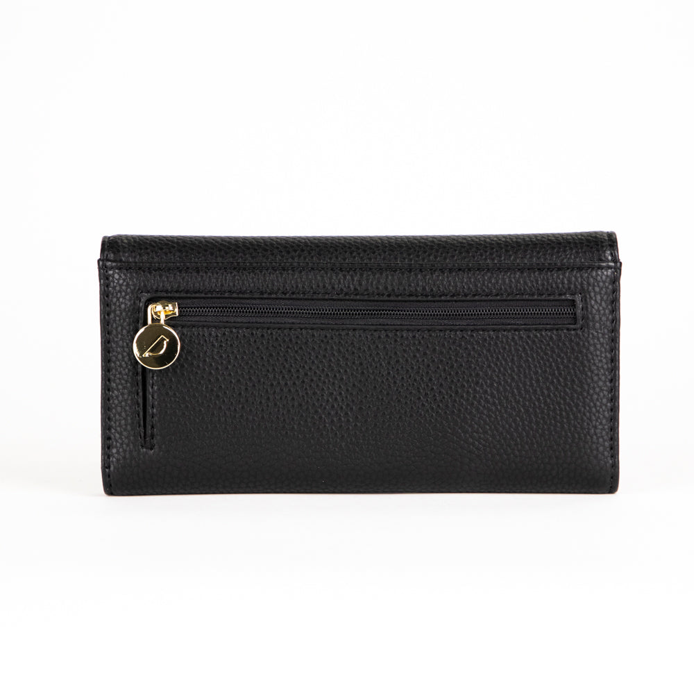 Riona Katy Pebbled 2.0 RFID Blocking Large Flap Wallet for Women - Premium Leather Credit Card Holder with Multiple Pockets (Perfect for Travel, Shopping & Everyday Use)