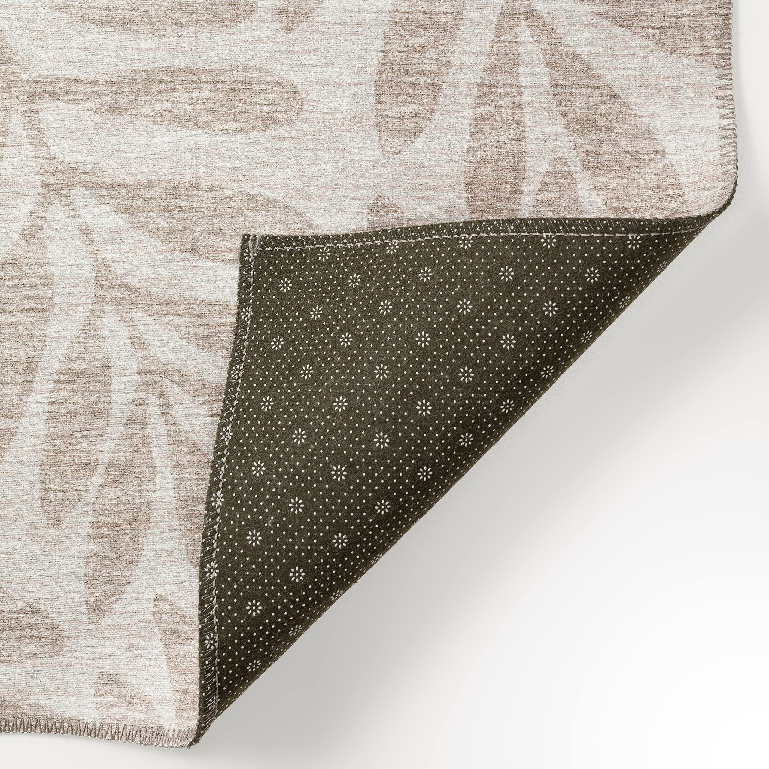 Addison Rugs Yuma AYU35 Taupe 8' x 8' Square Area Rug - Soft Boho Chic Home Decor for Living Room, Bedroom & Office