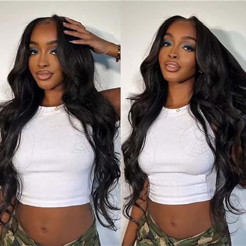 Natural Black Color 5x5 Body Wave Glueless Wigs Human Hair