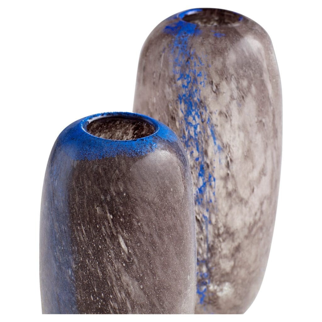 Cyan Design 11259 Bluesplosion Vase - Large Black and Blue Ceramic Vase for Home Decor, Wedding Centerpiece, or Gift Idea