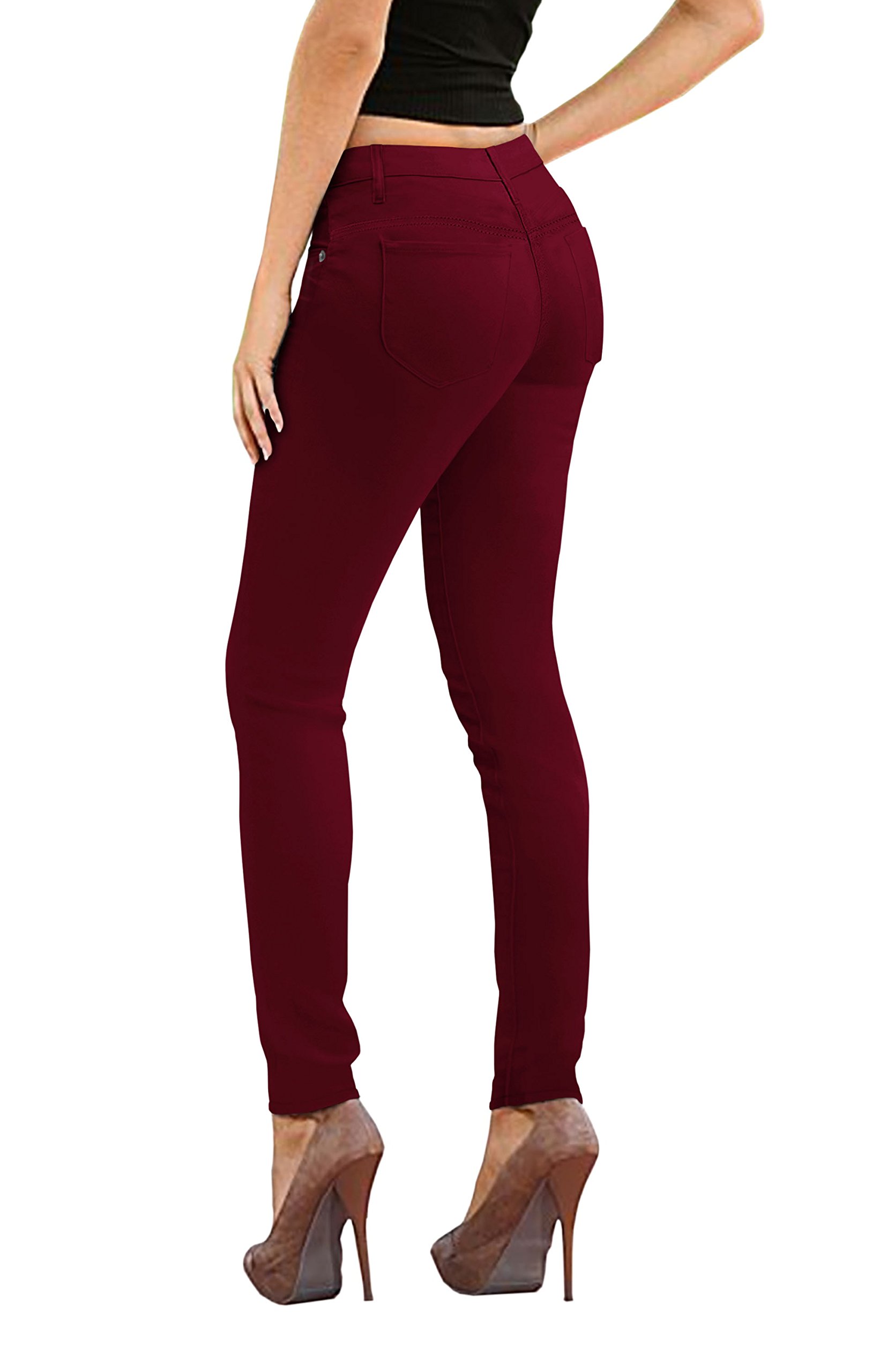 Women's Super Stretch Comfortable Denim Skinny Jeans by Hybrid & Co | High Waist Slim Fit Jeans for Casual Wear, Work & Everyday Outfits