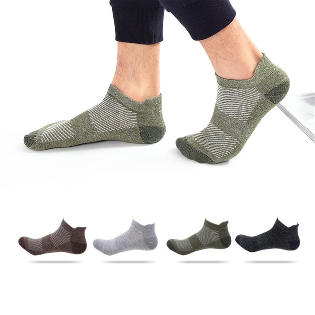 UVWXYZ 5 Pairs Men's Breathable Summer Sports Socks - Cotton Compression Running Socks for Basketball & Workout - Moisture Wicking & Cushioned (Color A, One Size) - Perfect for Gym, Jogging & Outdoor Activities