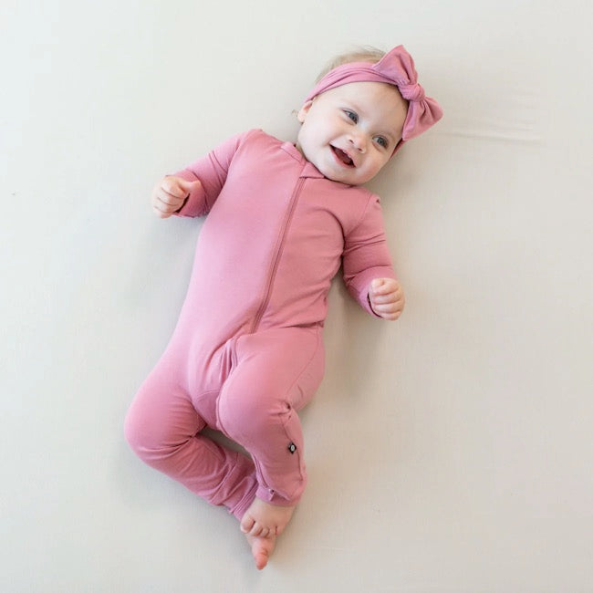 Kyte Baby Zippered Romper - Soft Organic Cotton Baby Onesie in Apple Blossom Pink | Perfect for Newborns, Infants & Toddlers | Ideal for Playtime, Naptime & Photo Shoots