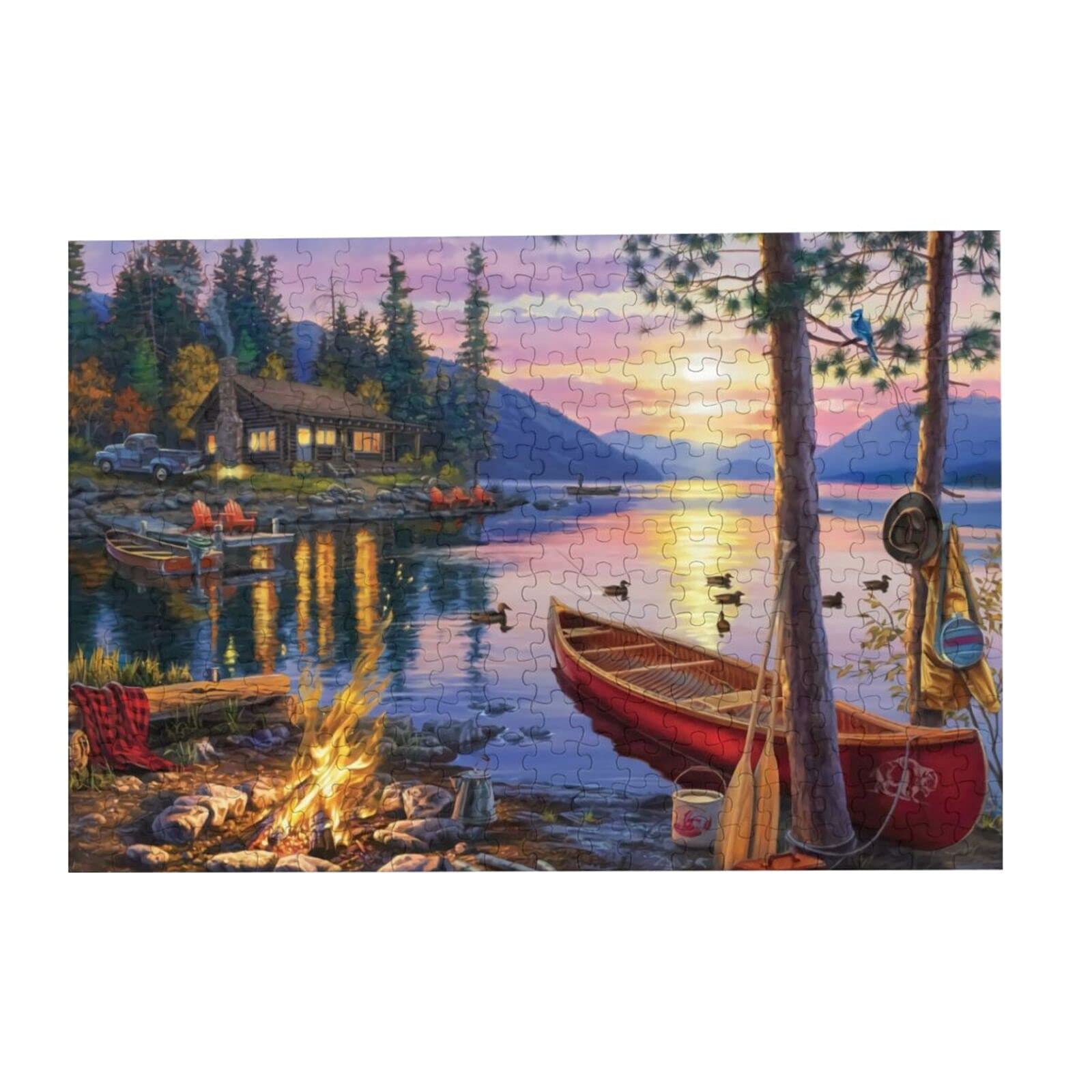 300-Piece Wooden Jigsaw Puzzle for Adults & Kids - Large Puzzle Pieces, Unique Regional Design - Fun & Creative Game for Teens, Stress Relief, Home Decor & Wall Art - Perfect Gift for Family Game Nights & Relaxation