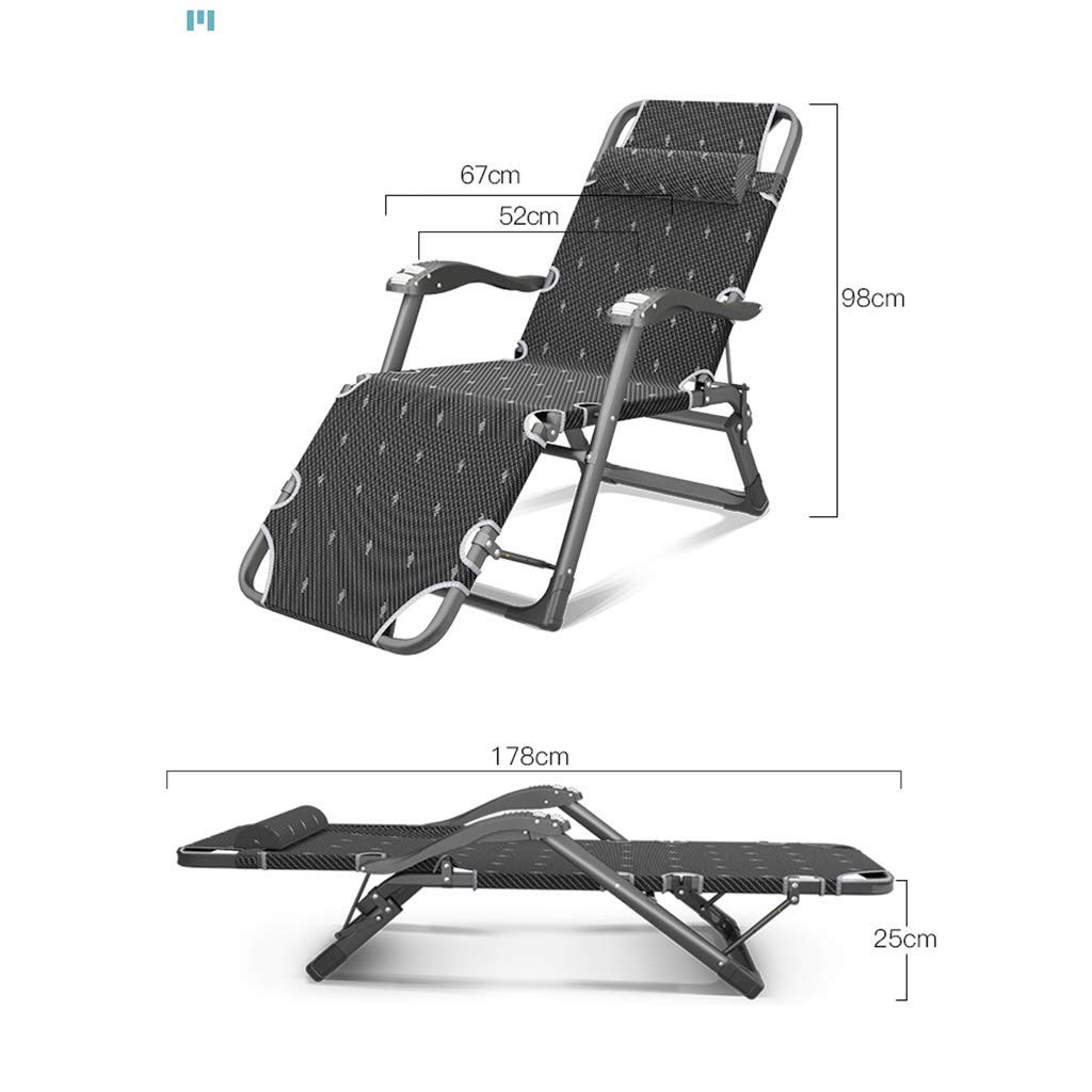 Portable Folding Recliner Chair - Adjustable Beach Deck Chair for Indoor Office, Outdoor Balcony, Park & Camping - Lightweight Rocking Lounge Chair (Yellow) - Perfect for Relaxing, Sunbathing & Backyard Lounging