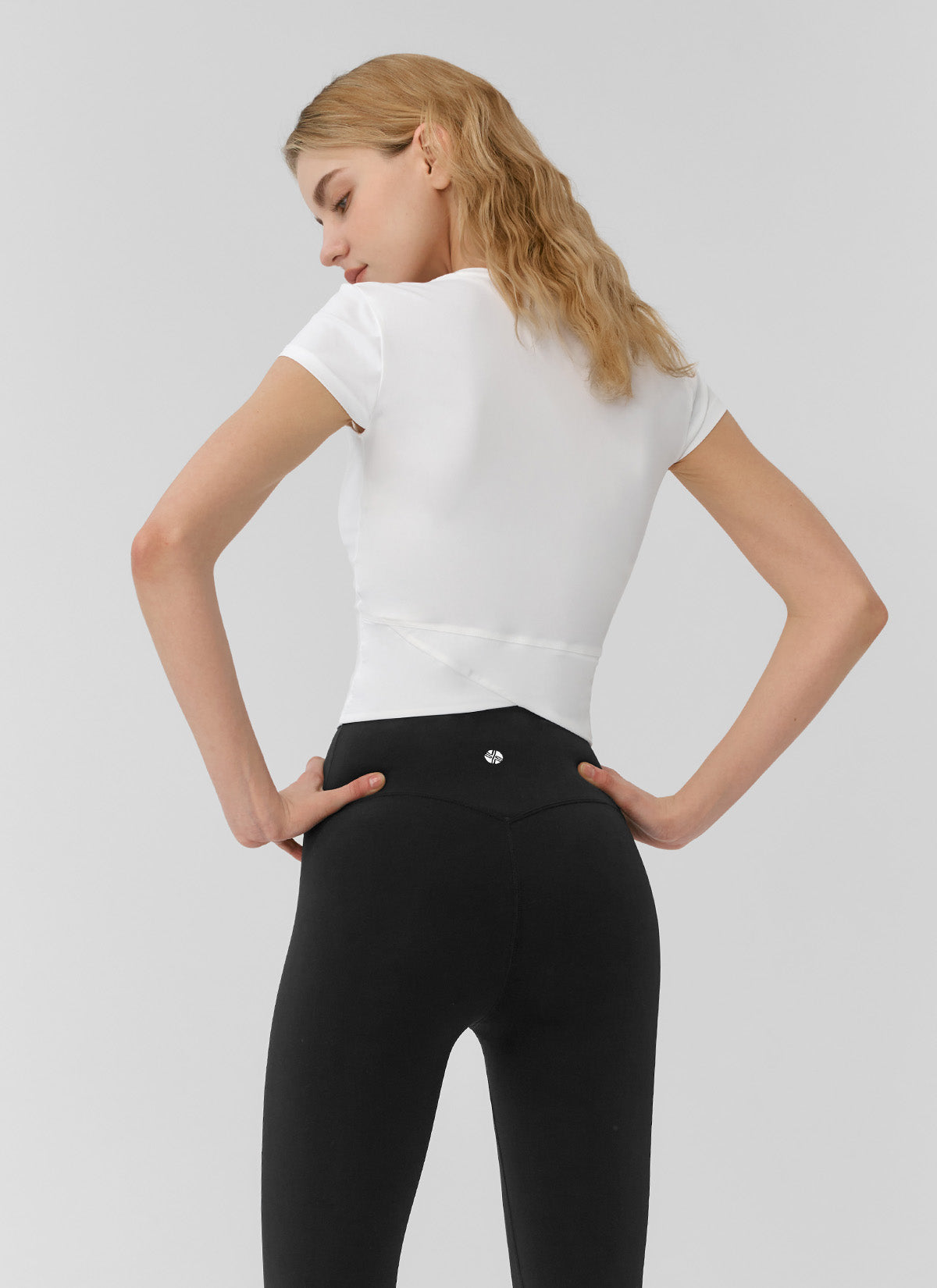 Women's Lightweight Tricot Overlap Short Sleeve T-Shirt - Soft Breathable Casual Top for Summer, Gym, and Everyday Wear