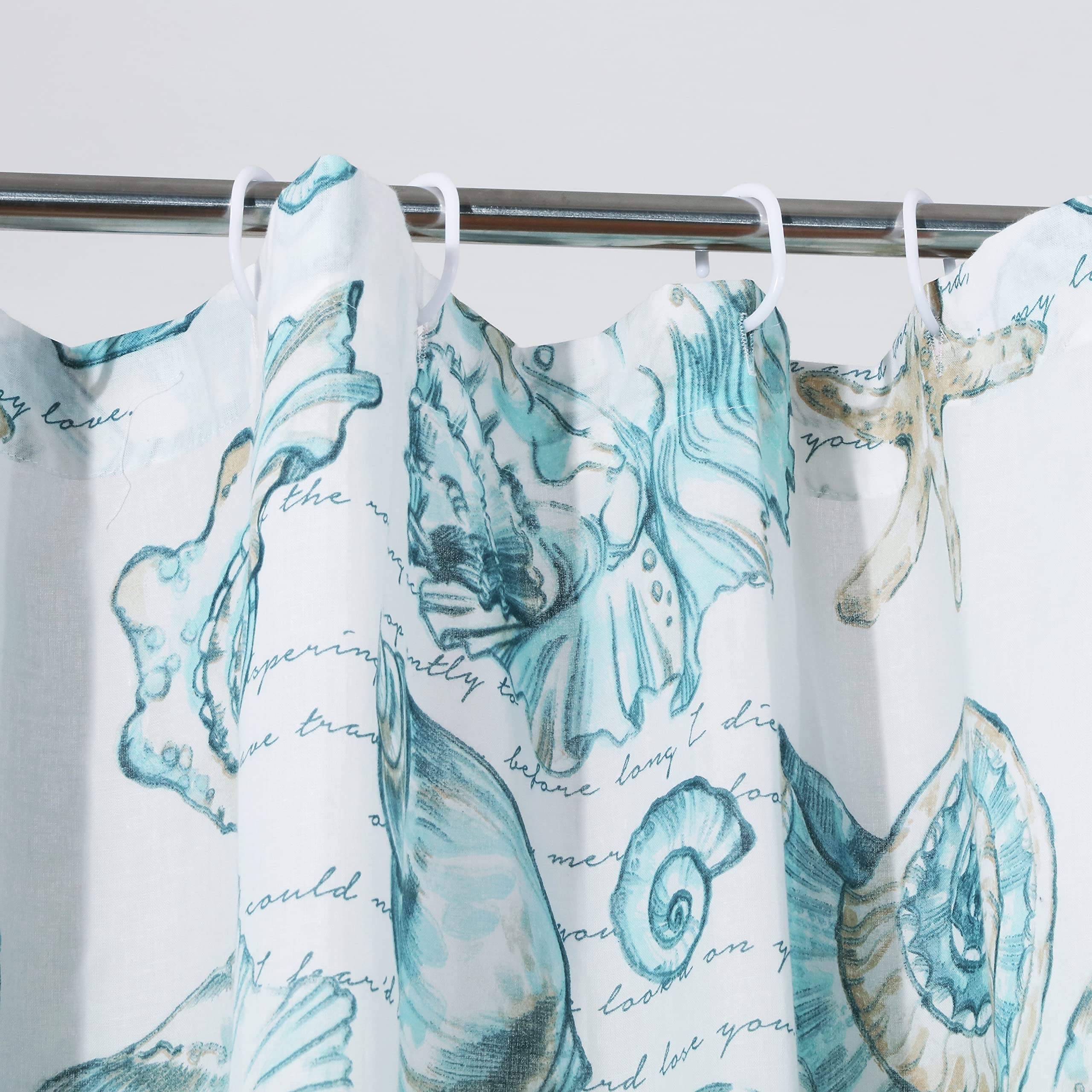 Cruz Coastal Shower Curtain Linen - Waterproof Bathroom Decor for Beach Theme, Nautical Style, and Coastal Home Decor | Perfect for Bathrooms, Guest Suites, and Vacation Rentals