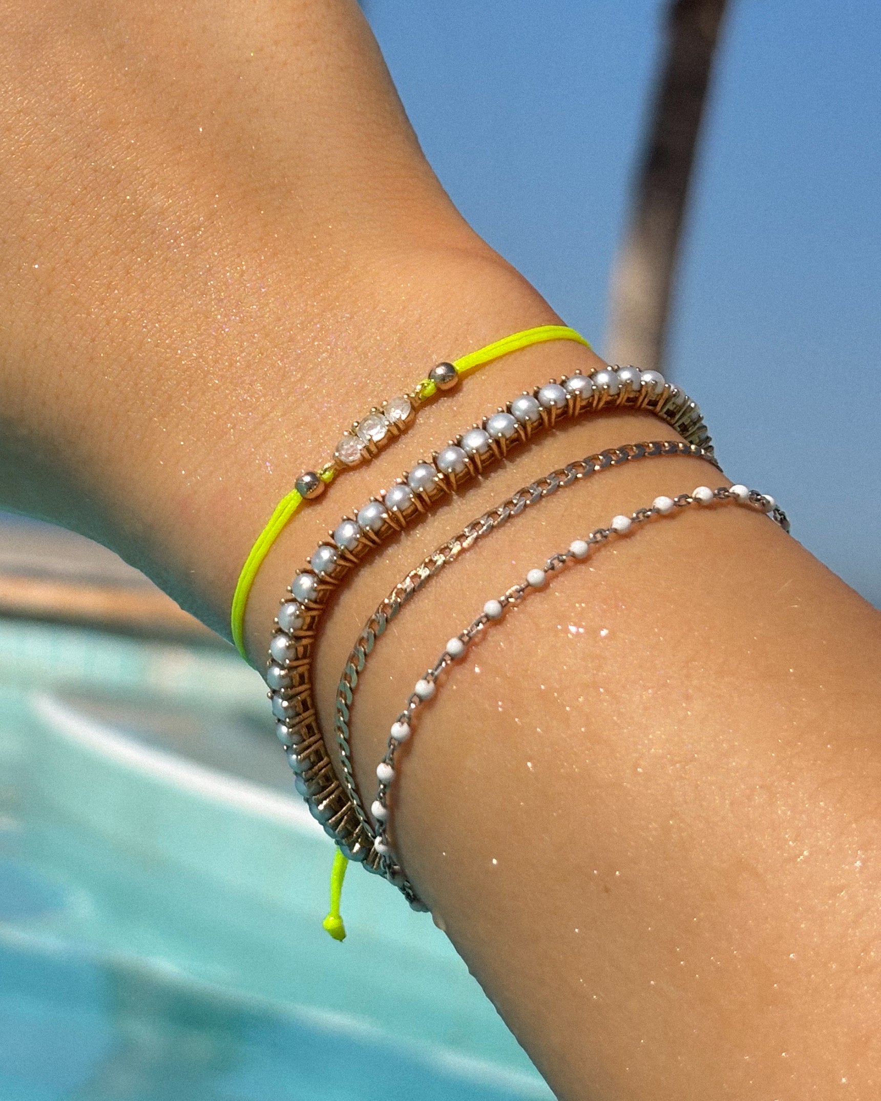 Elegant Tennis Pearl Bracelet for Women - Classic & Timeless Jewelry Gift for Her - Perfect for Weddings, Parties & Everyday Wear