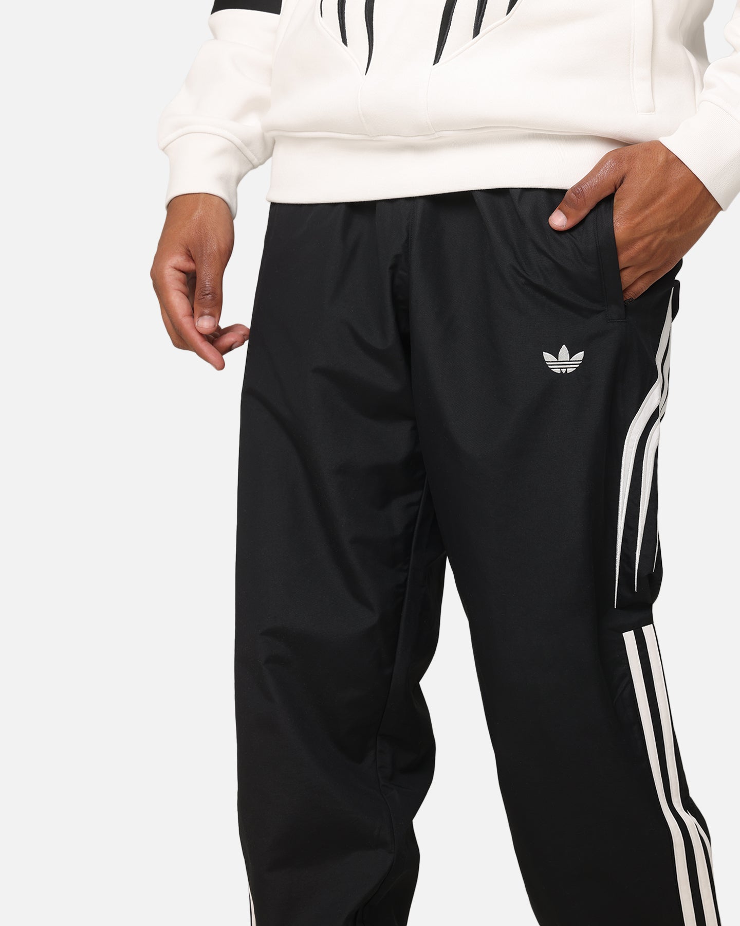 Adidas Q3 Atlanta Track Pants for Men - Black Athletic Joggers with Comfortable Fit - Perfect for Running, Gym Workouts & Casual Wear