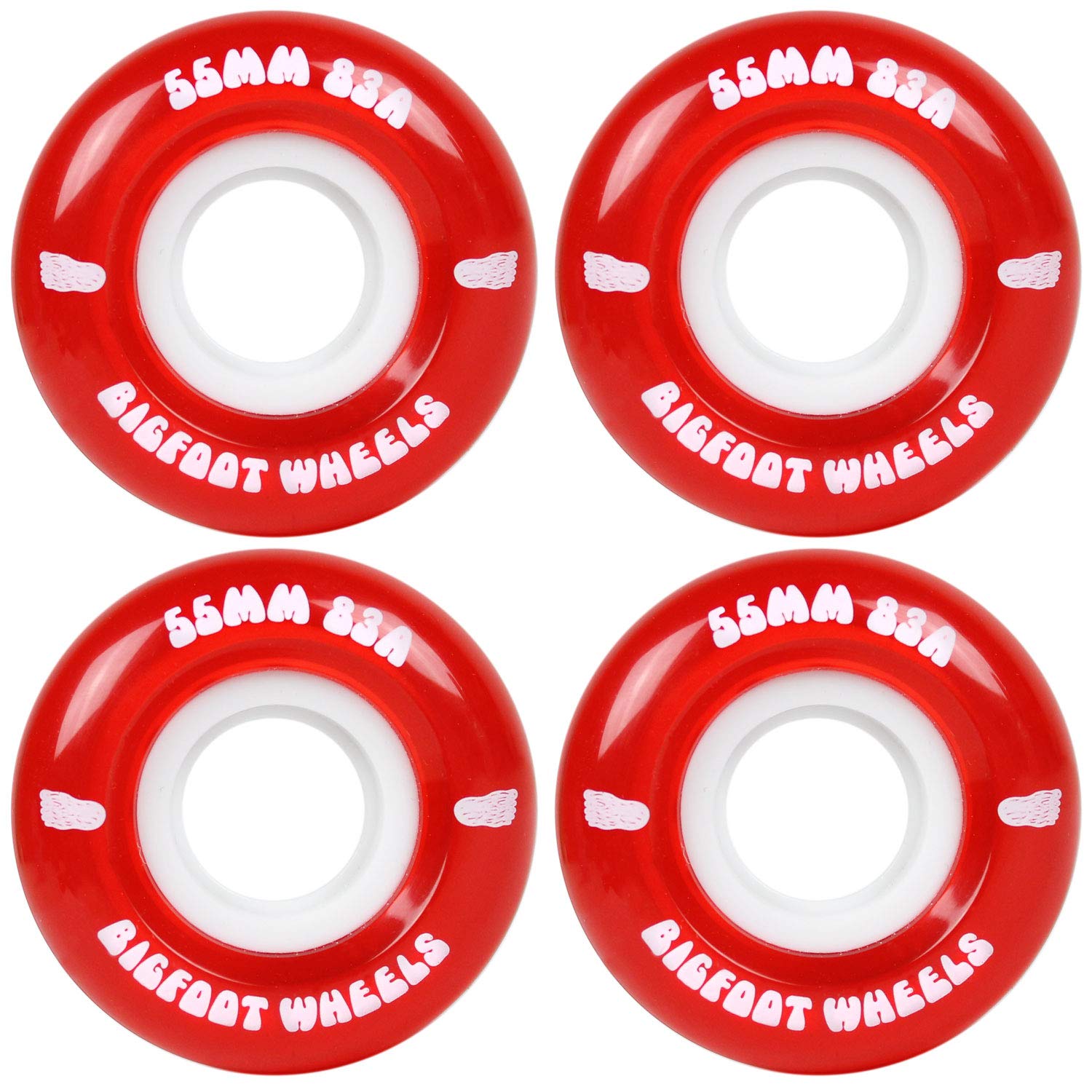 Bigfoot Skateboard Wheels 53mm 83A Soft Cruiser Wheels for Smooth Riding - Perfect for Filming, Cruising & Street Skating