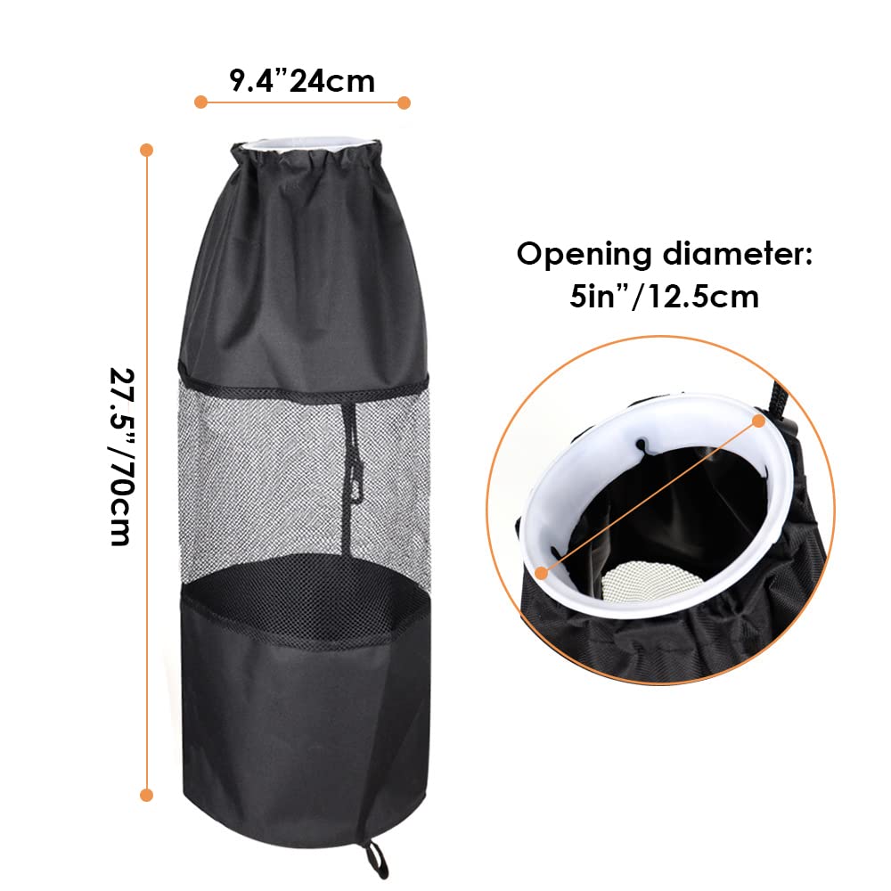 **Reusable Mesh Boat Trash Bag - Portable & Foldable Garbage Can for Boats, Kayaks, Camping, ATV & RV - Perfect for Outdoor Adventures & Marine Cleanup**