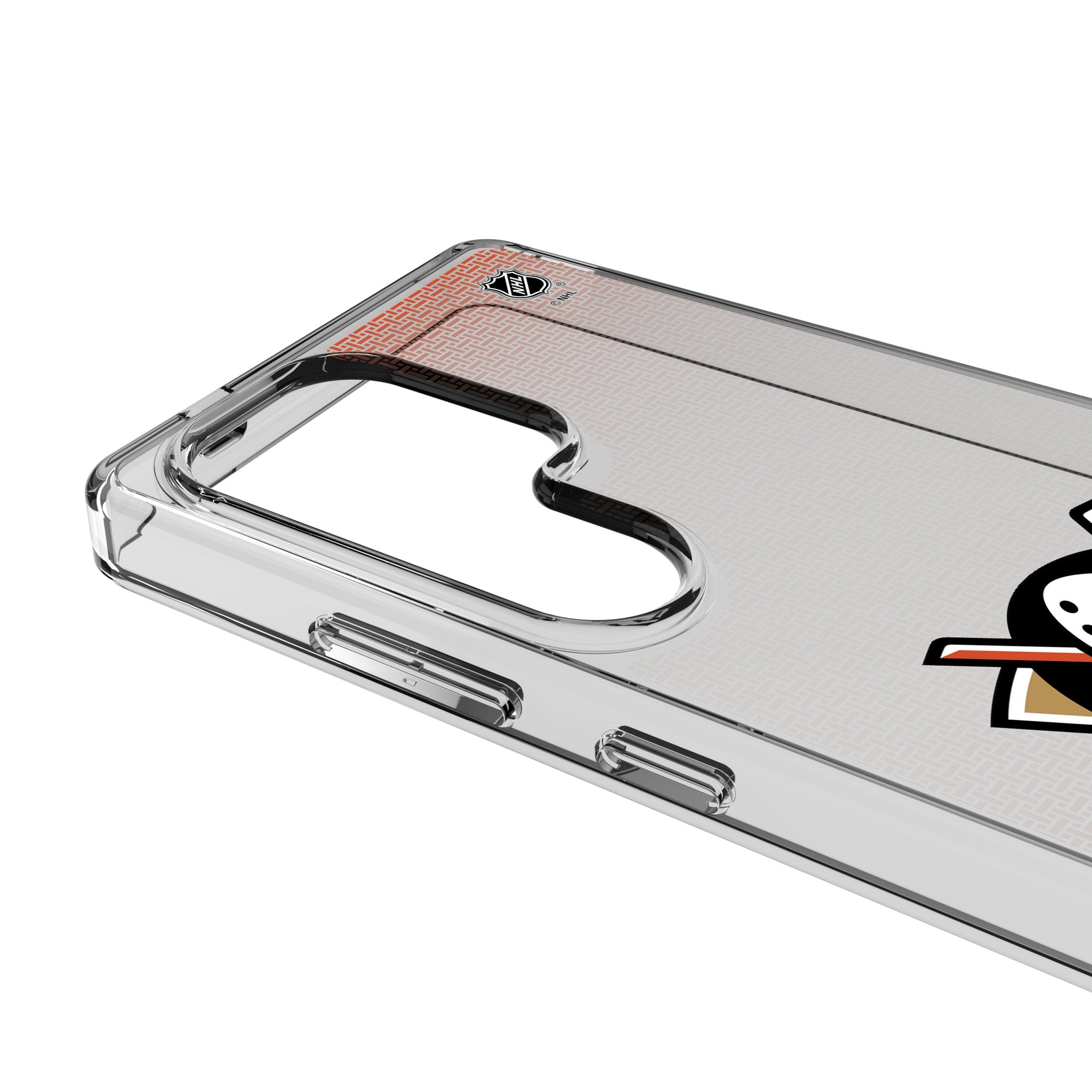 Anaheim Ducks Clear Phone Case for Samsung Galaxy - Durable Linen Texture Protective Cover for iPhone 13/14/15 Pro Max - Perfect for Hockey Fans & Everyday Use