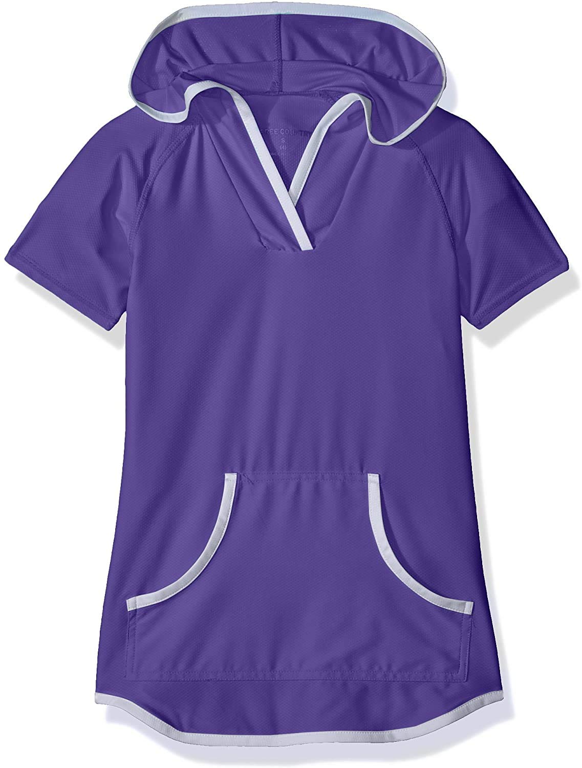 Free Country Girls' Hooded Kangaroo Cover Up Swimwear - Lightweight Beach Cover Up for Girls, Poolside Lounging & Summer Vacation Essentials