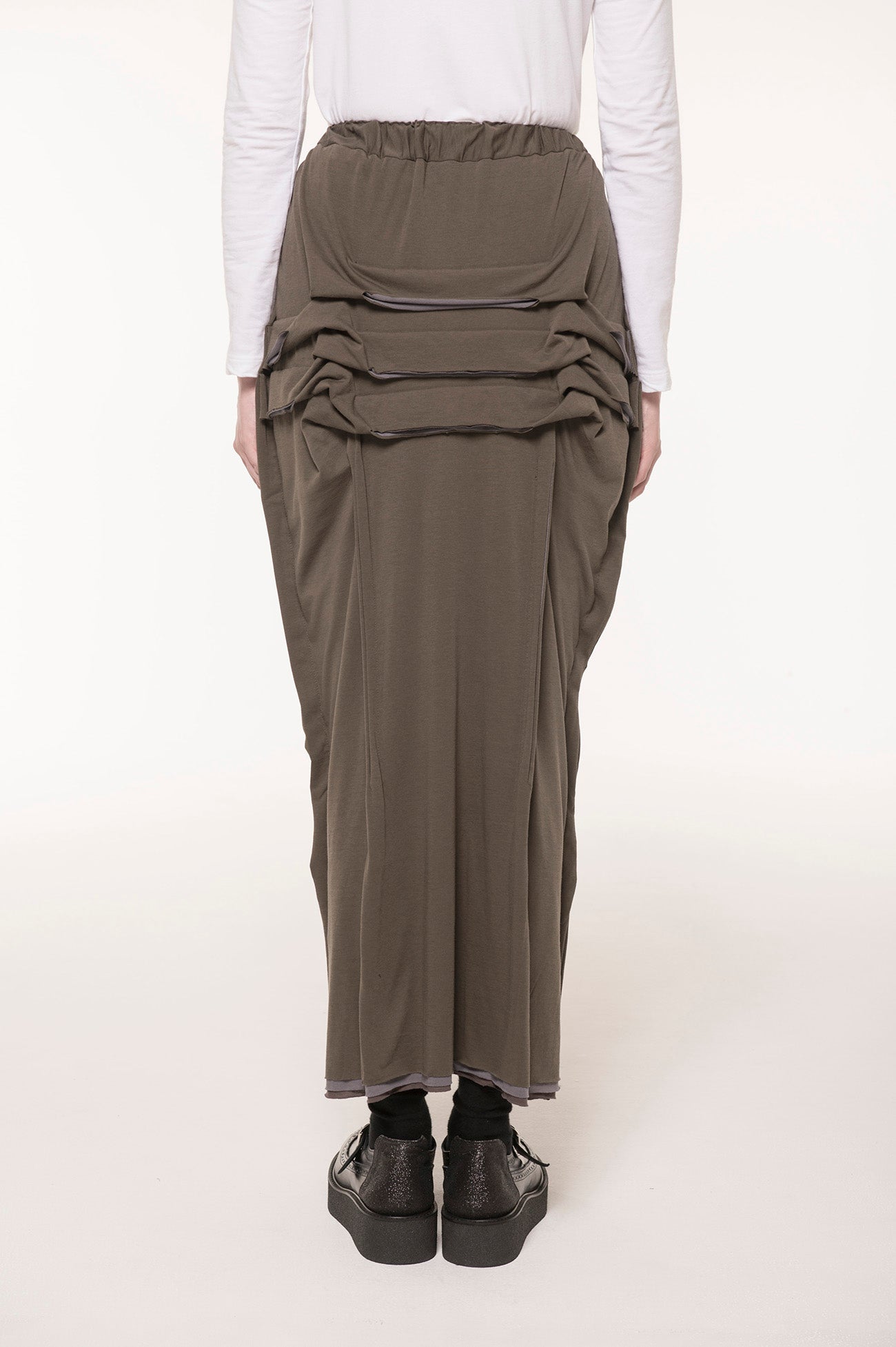 High Gauge Jersey Combo Tuck Skirt for Women - Stretchy Comfort Fit A-Line Mini Skirt - Perfect for Casual Wear, Office Outfits & Date Nights