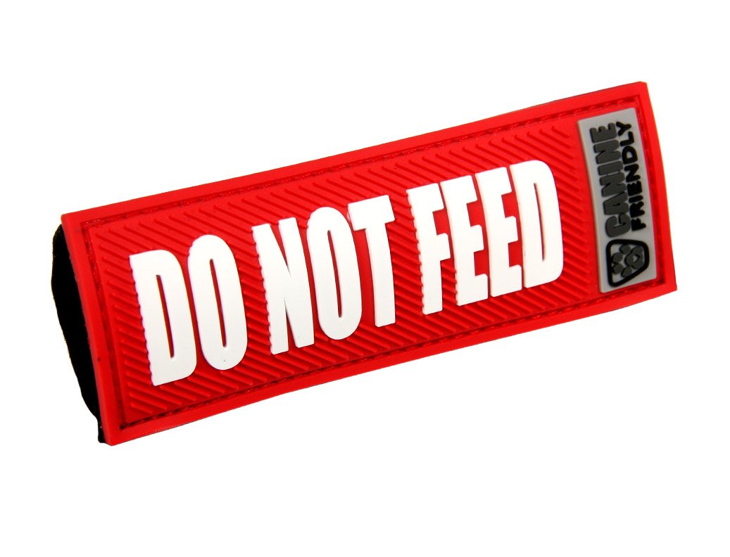 Dog Training Patch - 'Do Not Feed' Warning Bark Notes for Collar & Leash (3/4