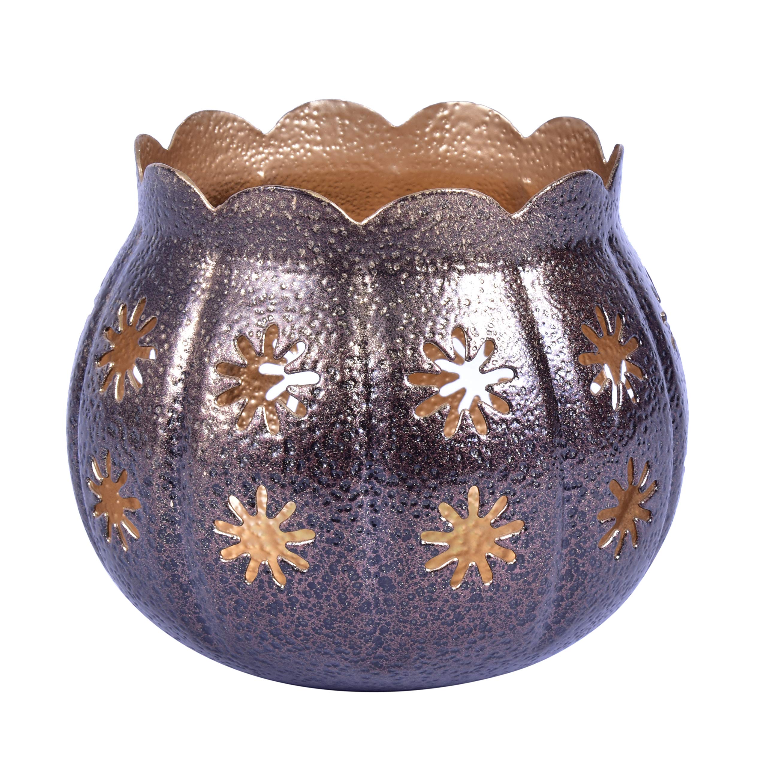 Handmade Romantic Tealight Candle Holders - Wedding Table Decor, Party Centerpieces, Home Décor & Aromatherapy - Brown Votive Candle Holders for Romantic Dinners, Spa Relaxation & Holiday Decorations