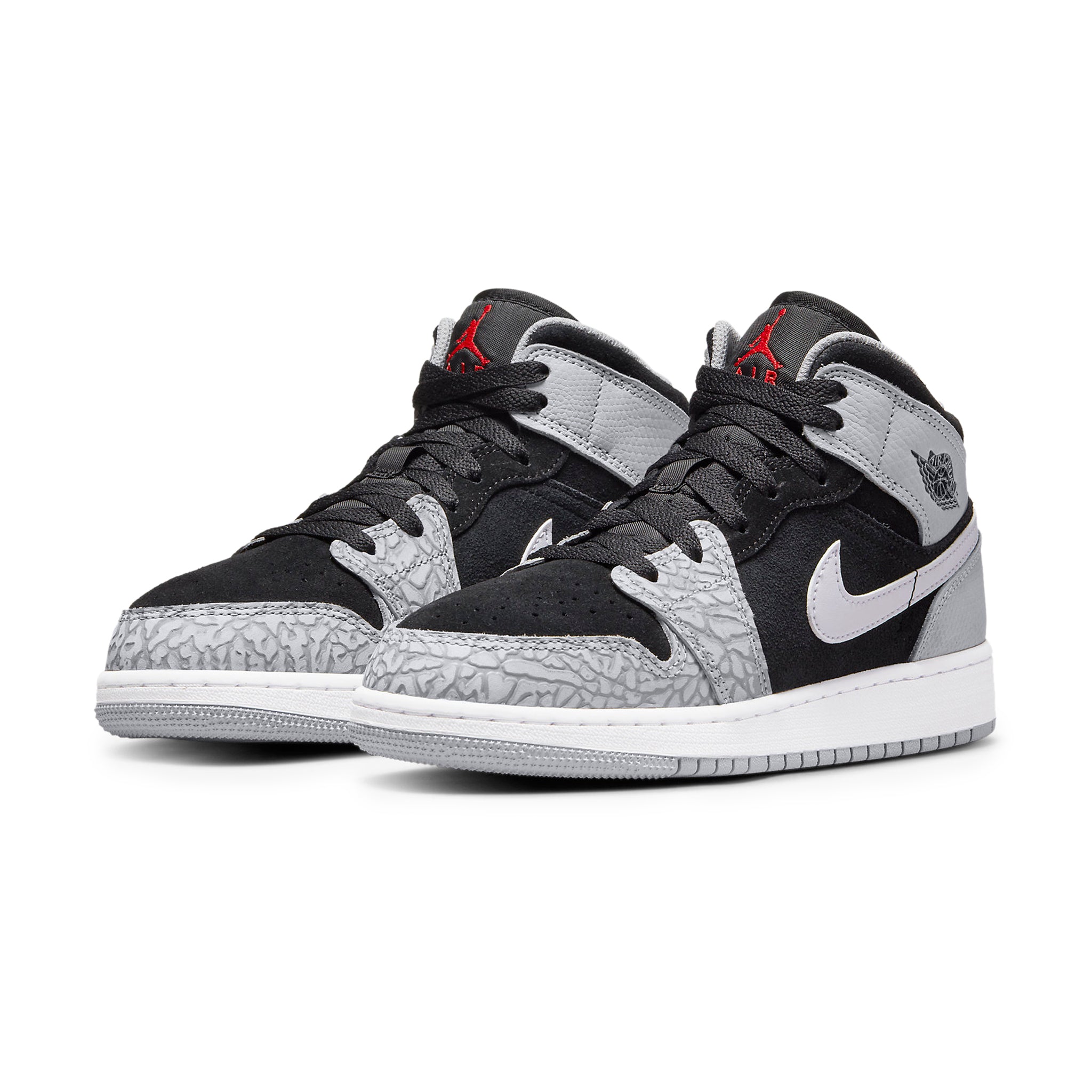 Air Jordan 1 Mid SE Elephant Print Basketball Shoes for Girls - Retro Style Sneakers for School, Sports & Streetwear Fashion