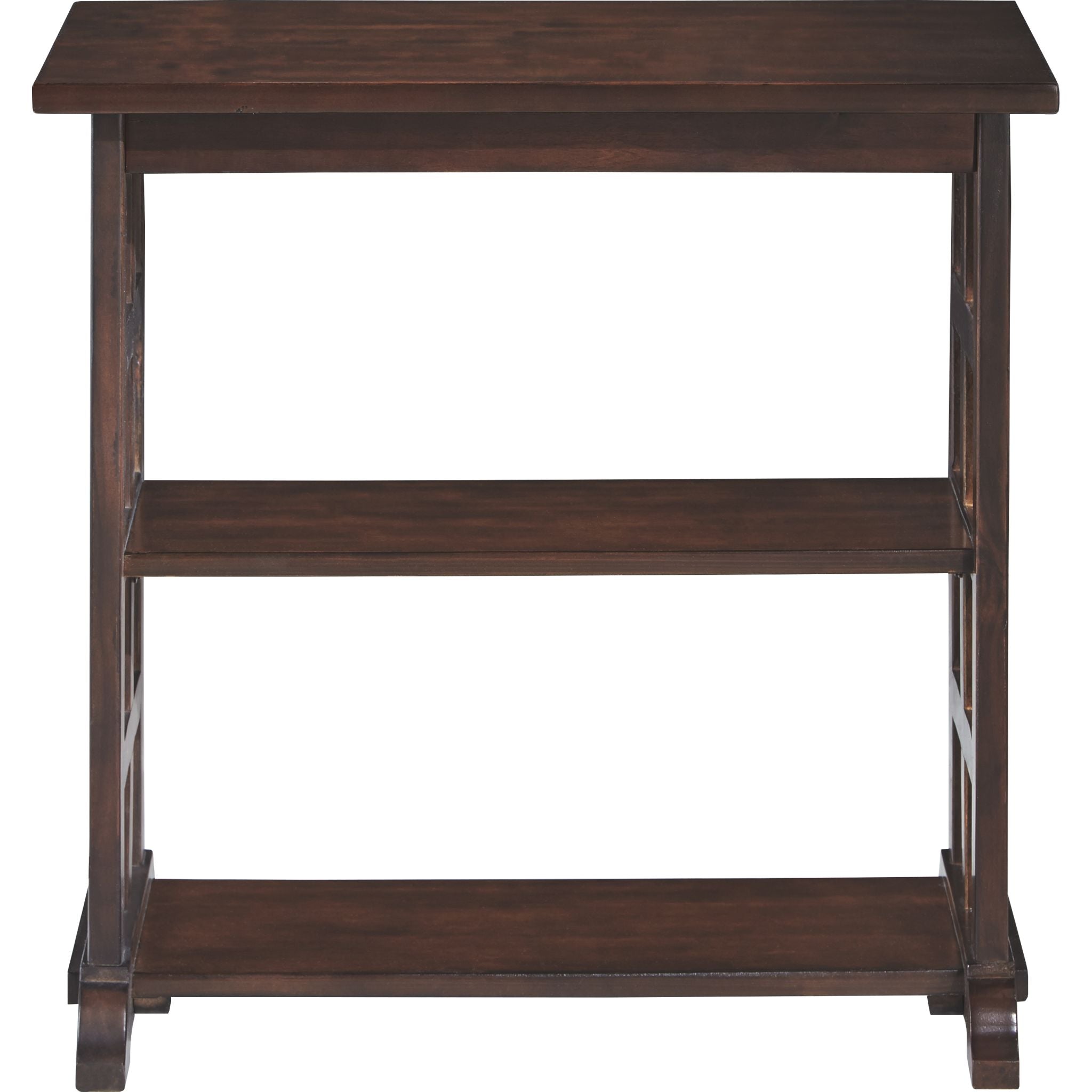 Braunsen Chairside Table - Brown Wooden End Table for Living Room, Bedroom, or Office - Perfect for Holding Lamps, Books, and Drinks