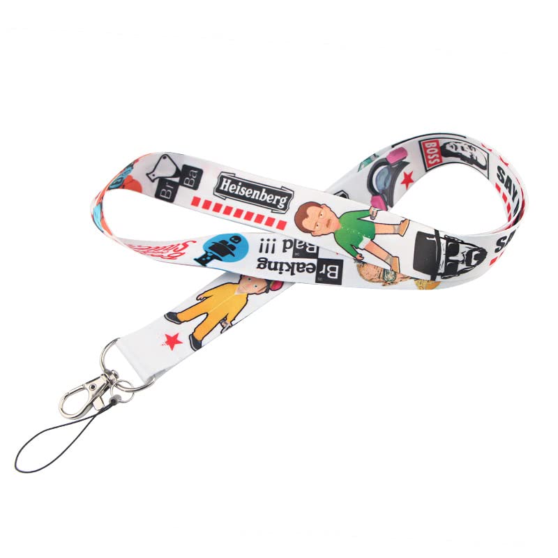 Breaking Bad Walter White 'Say My Name' Better Call Saul TV Show 17.7 Inch Lanyard Keychain - ID Badge Holder, Phone Strap for Work, School & Conventions - Officially Licensed TV Series Merchandise