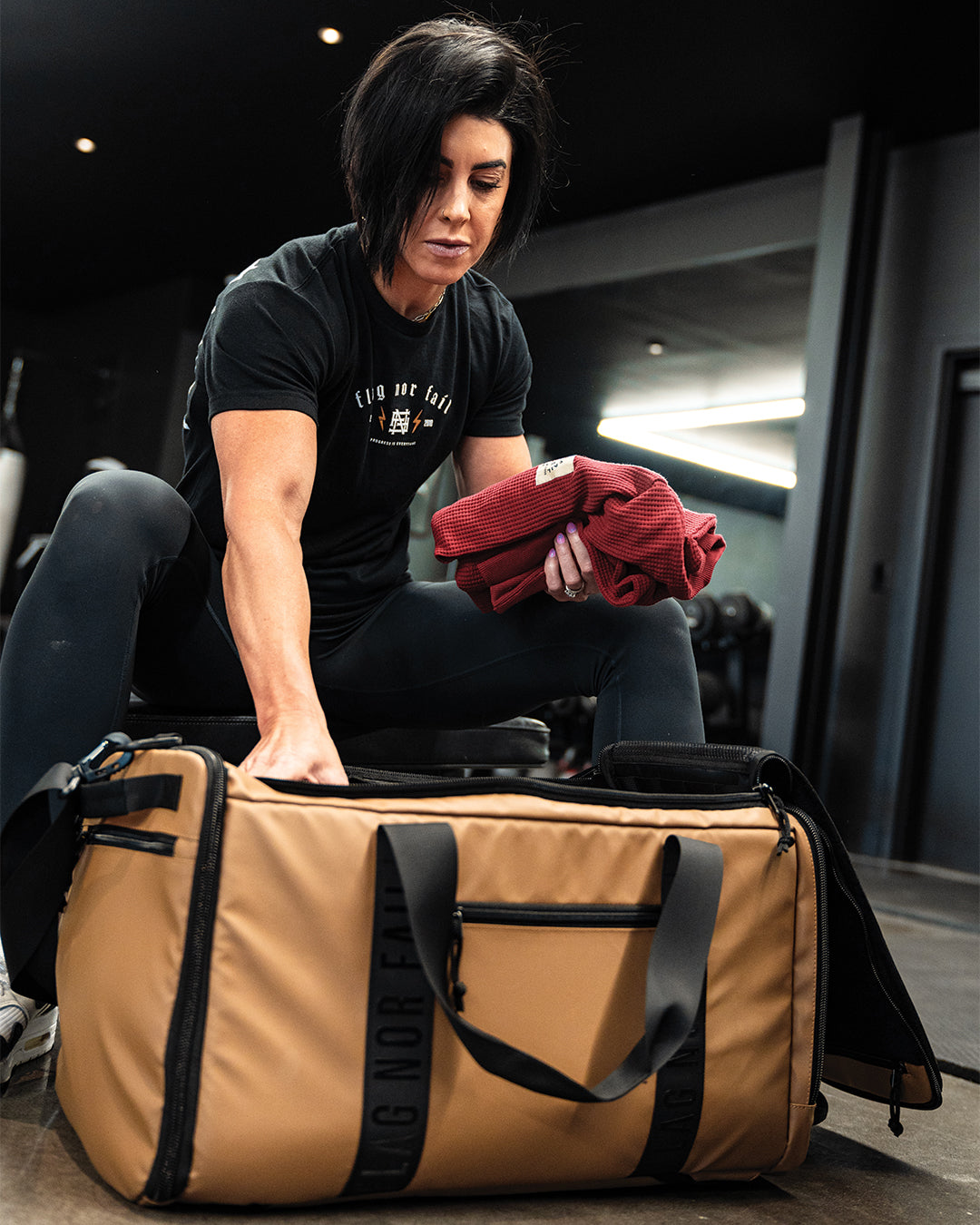 Momentum 44L Duffle Bag - Lightweight Travel Duffel for Gym, Sports & Weekend Getaways - Sand Color - Perfect for Workouts, Camping & Outdoor Adventures